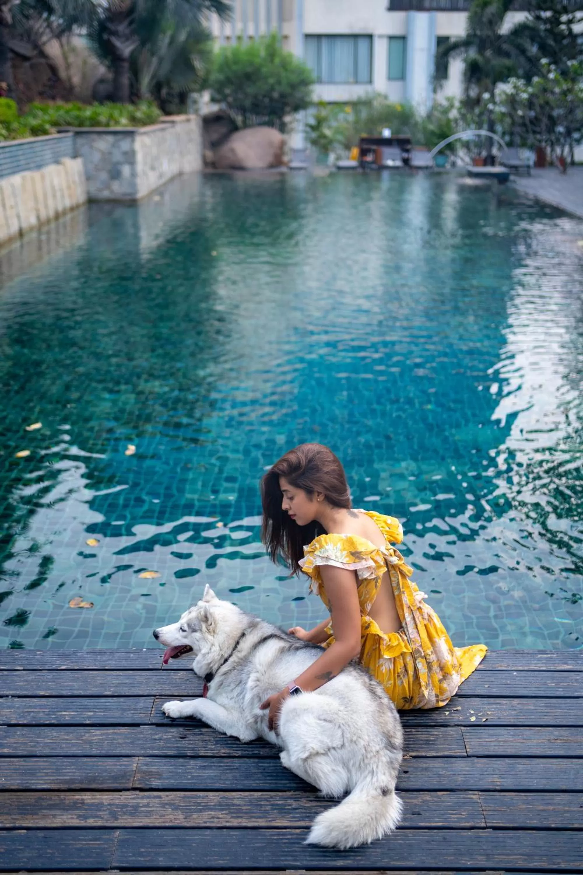 Swimming pool in Hyatt Hyderabad Gachibowli