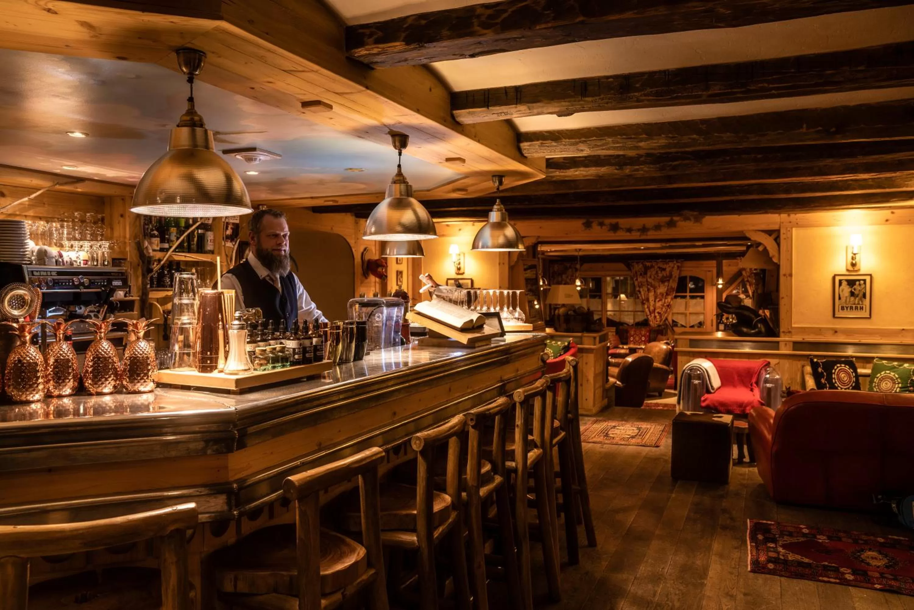Lounge or bar in Hôtel Chalet Mounier