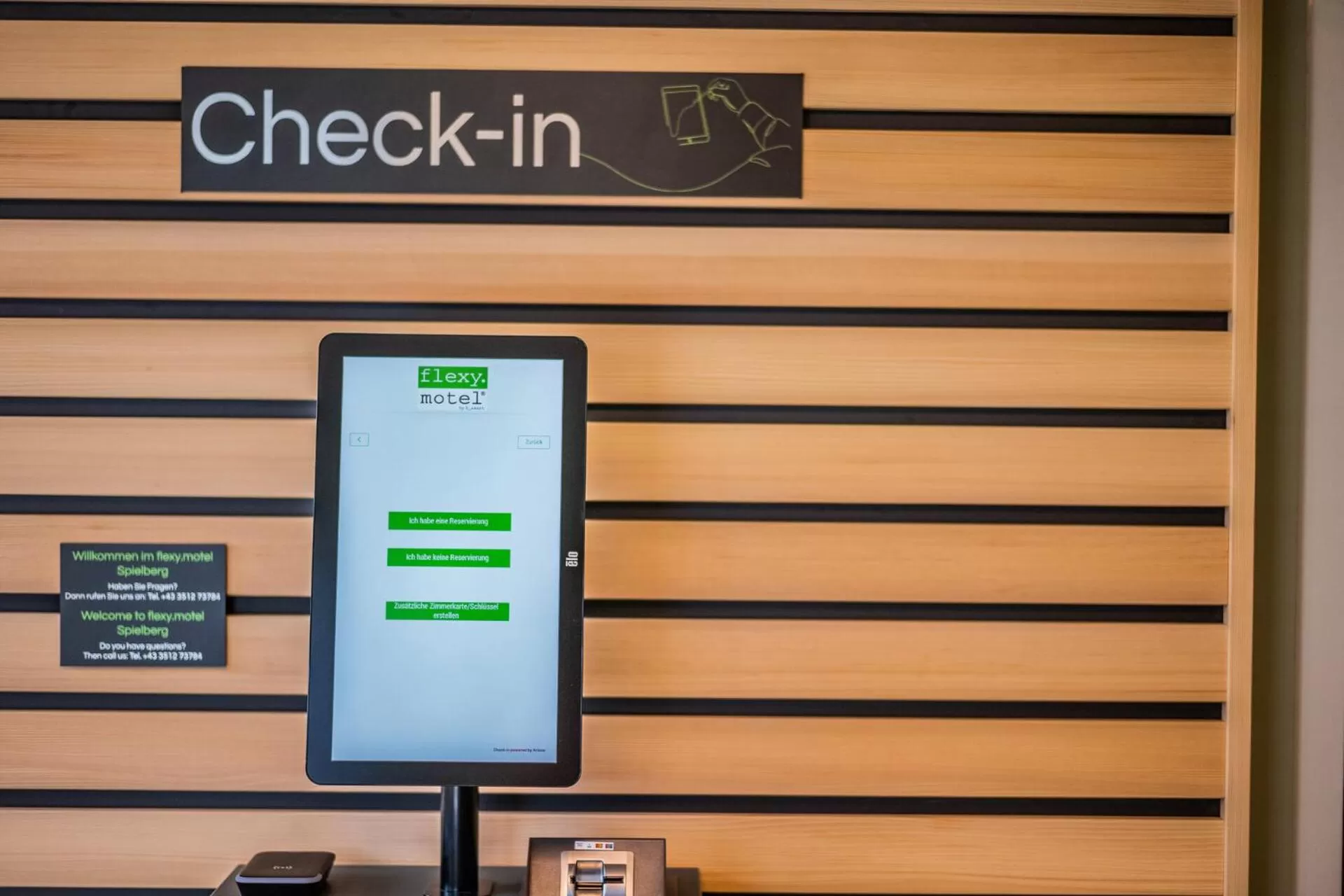 Lobby or reception in flexymotel Spielberg