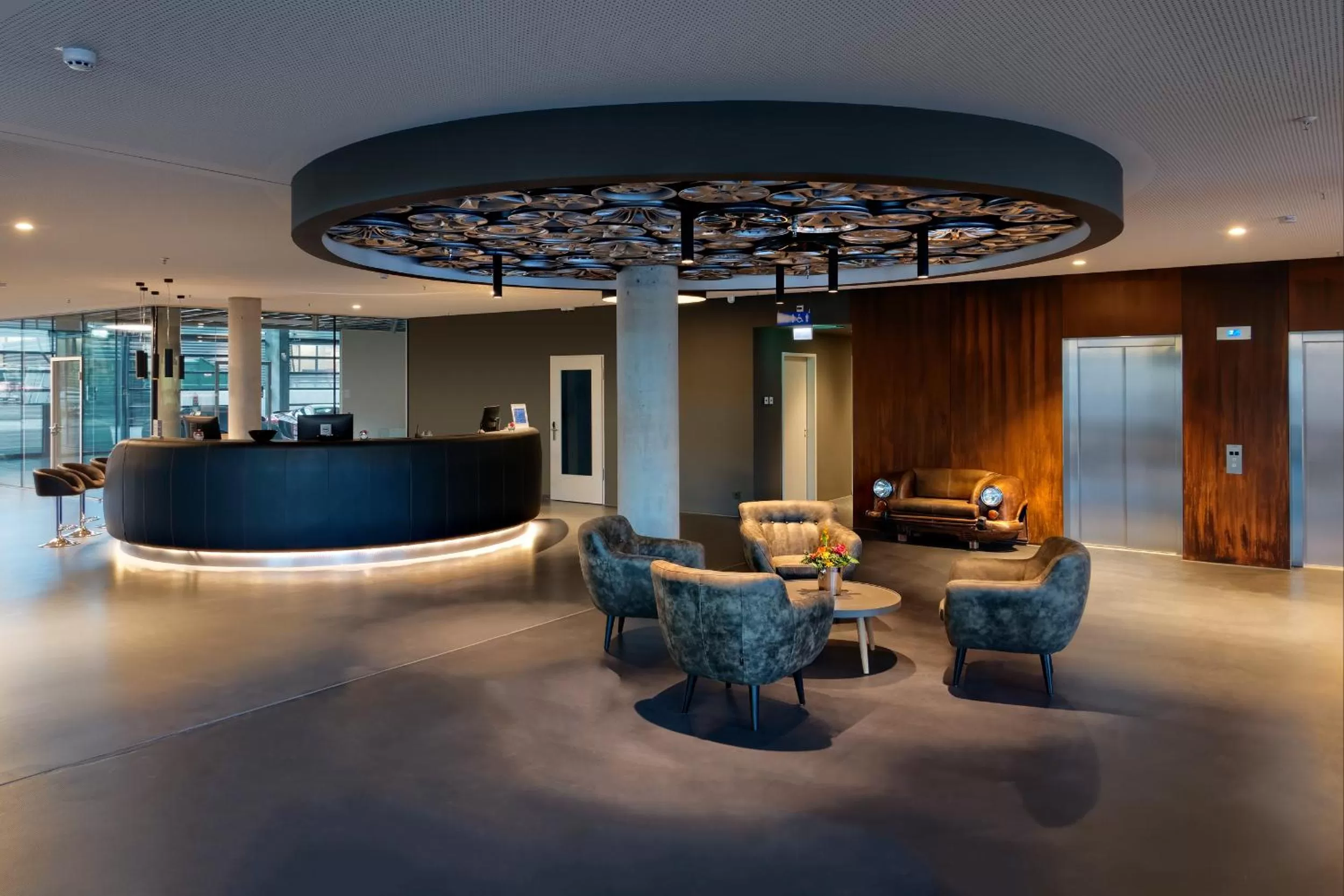 Lobby or reception in V8 HOTEL Motorworld Region Stuttgart