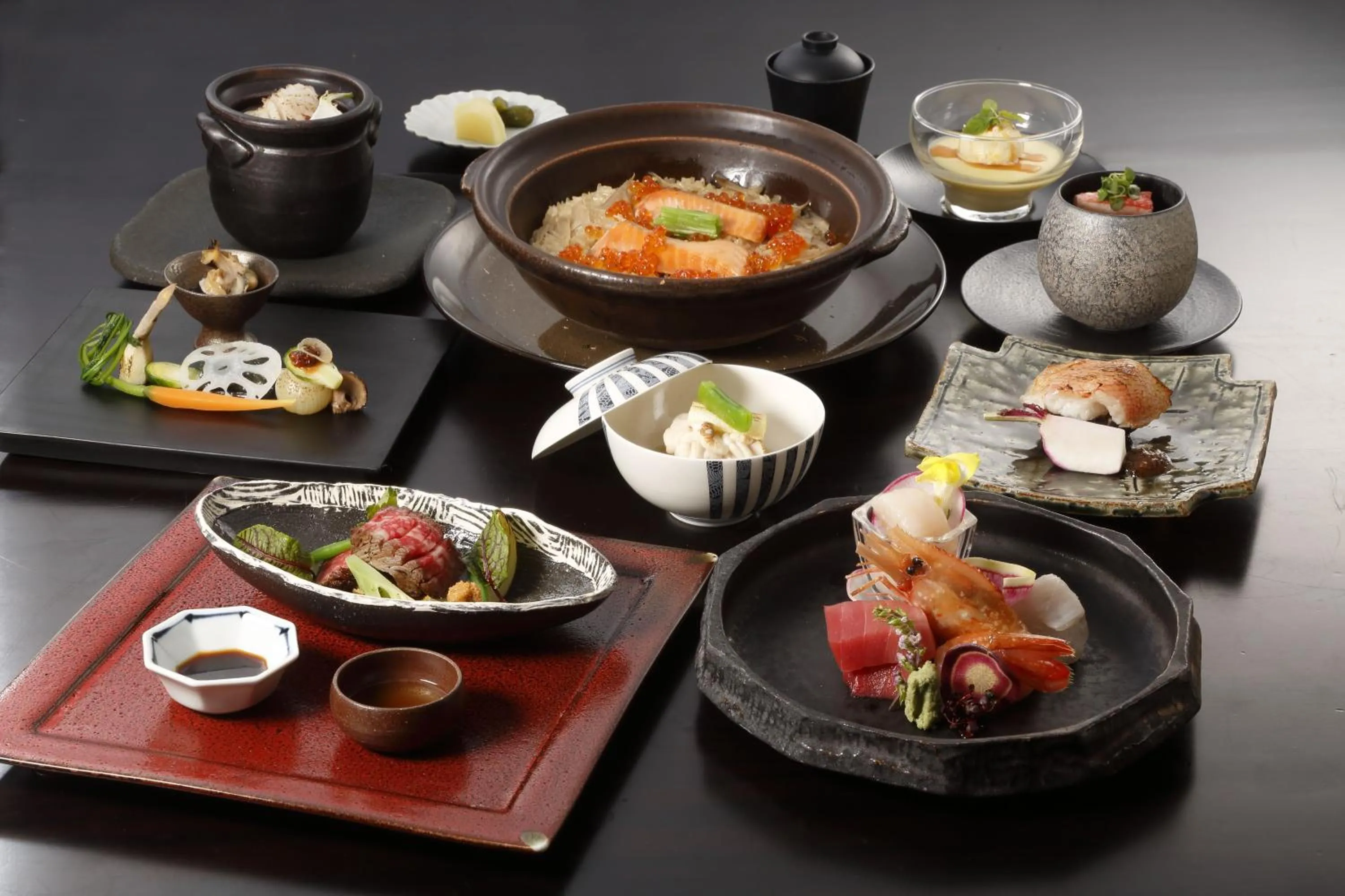 Dinner in Niseko Konbu Onsen Tsuruga Moku-no-sho