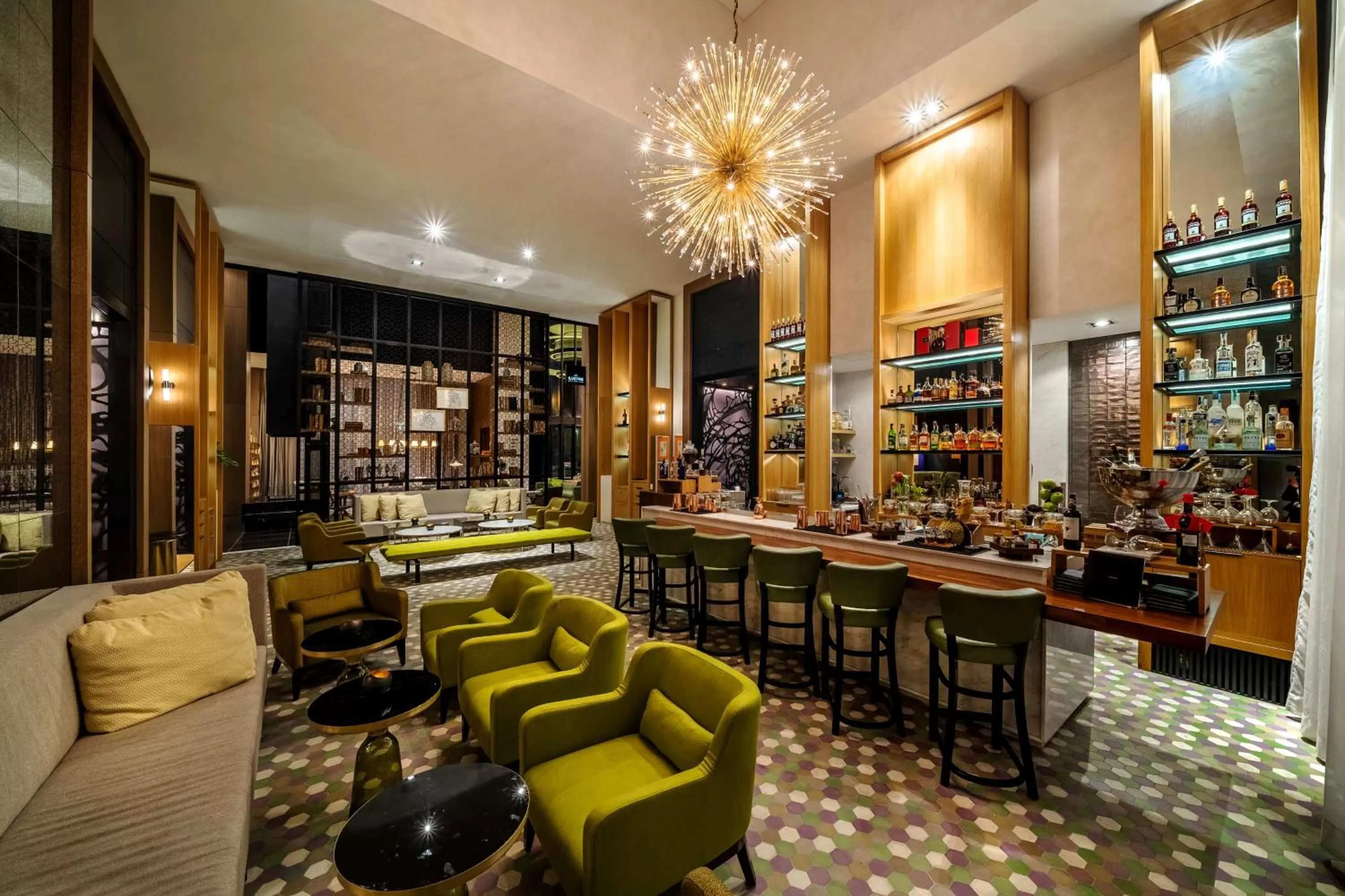 Pool view in Grand Hyatt Bogota