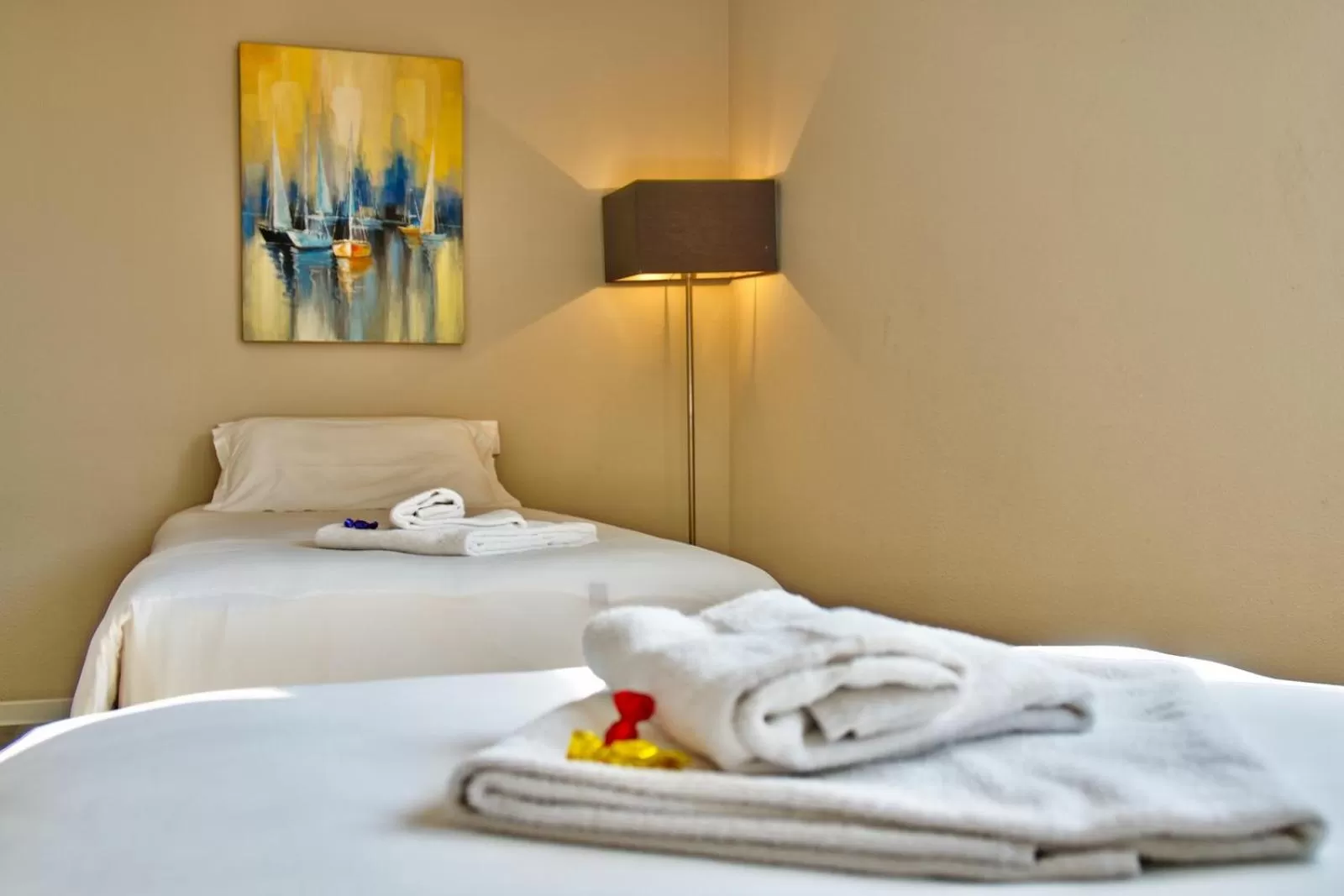 Bed in Adonis Hotel Bayonne