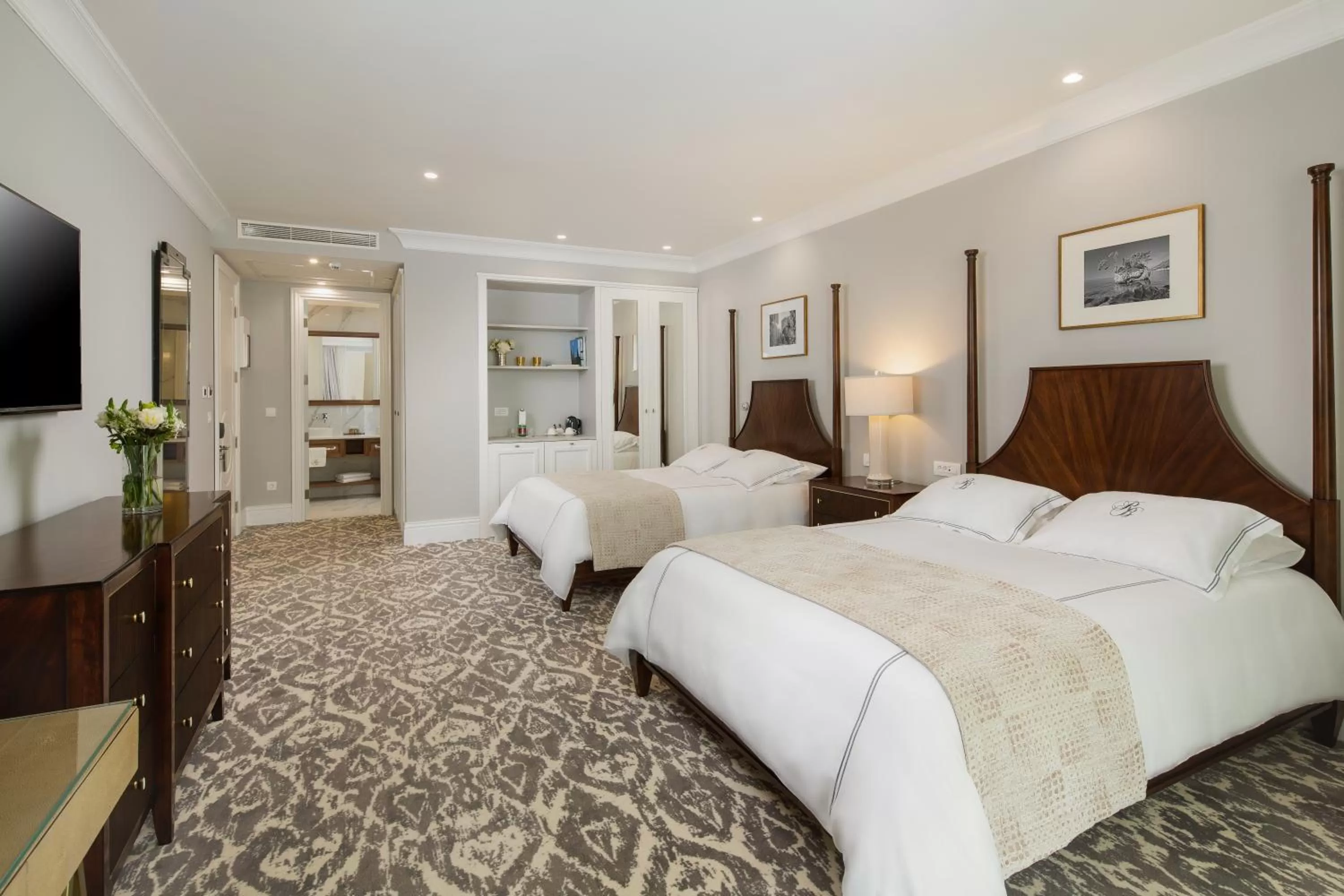 Spring, Bed in Royal Blue Hotel