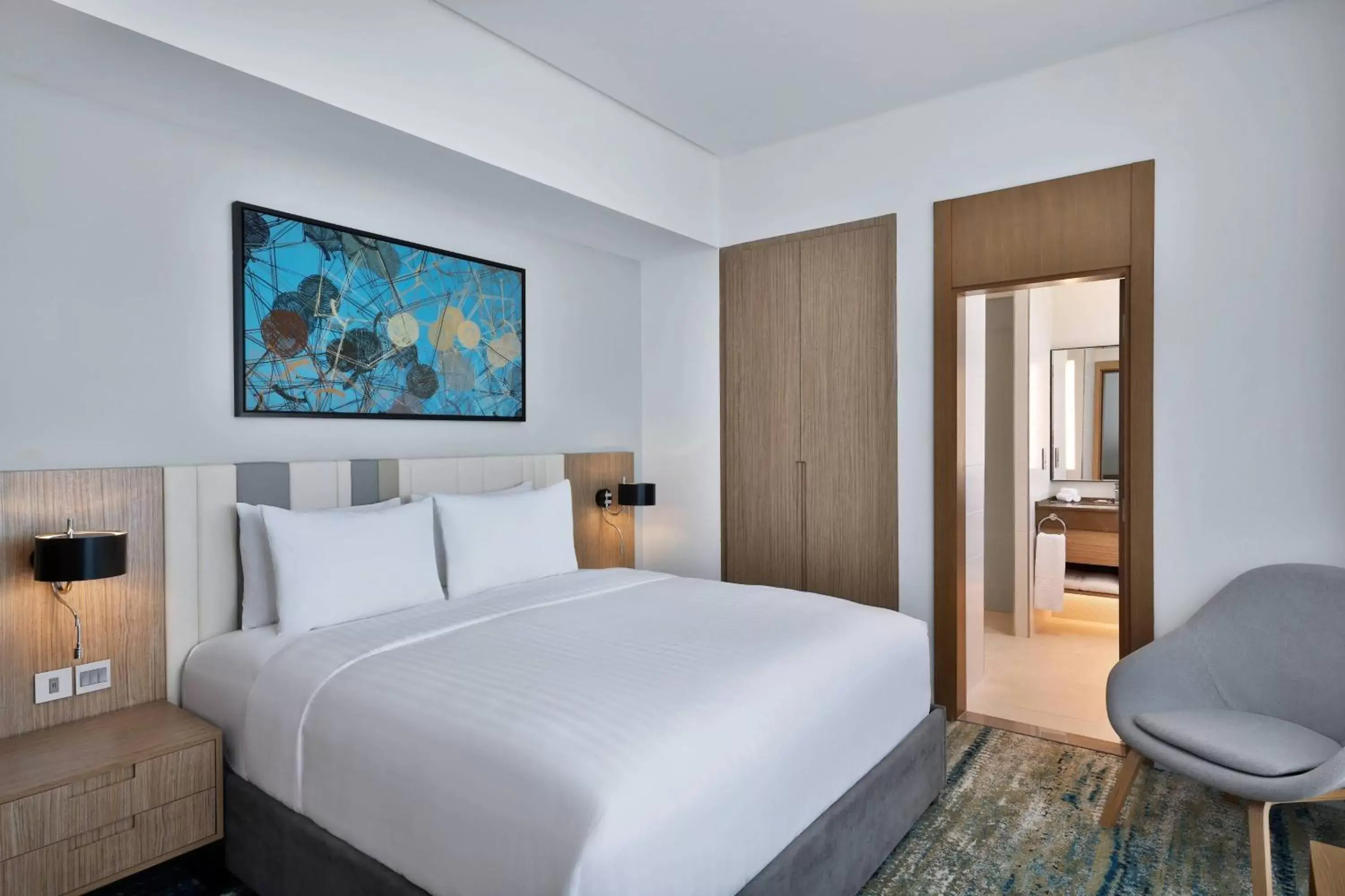 2 Bedroom Suite, Bedroom 1: 1 King, Bedroom 2: 2 Twin/Single Bed(s), Balcony in Residence Inn by Marriott Al Jaddaf 2 Bedroom Suite, Bedroom 1: 1 King, Bedroom 2: 2 Twin/Single Bed(s), Balcony in Residence Inn by Marriott Al Jaddaf