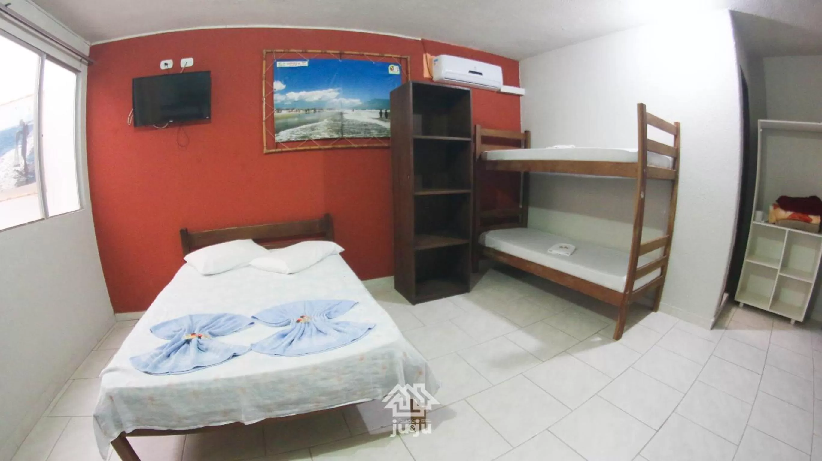 Bed in Pousada Ju&Ju à 400 mts DA PRAIA