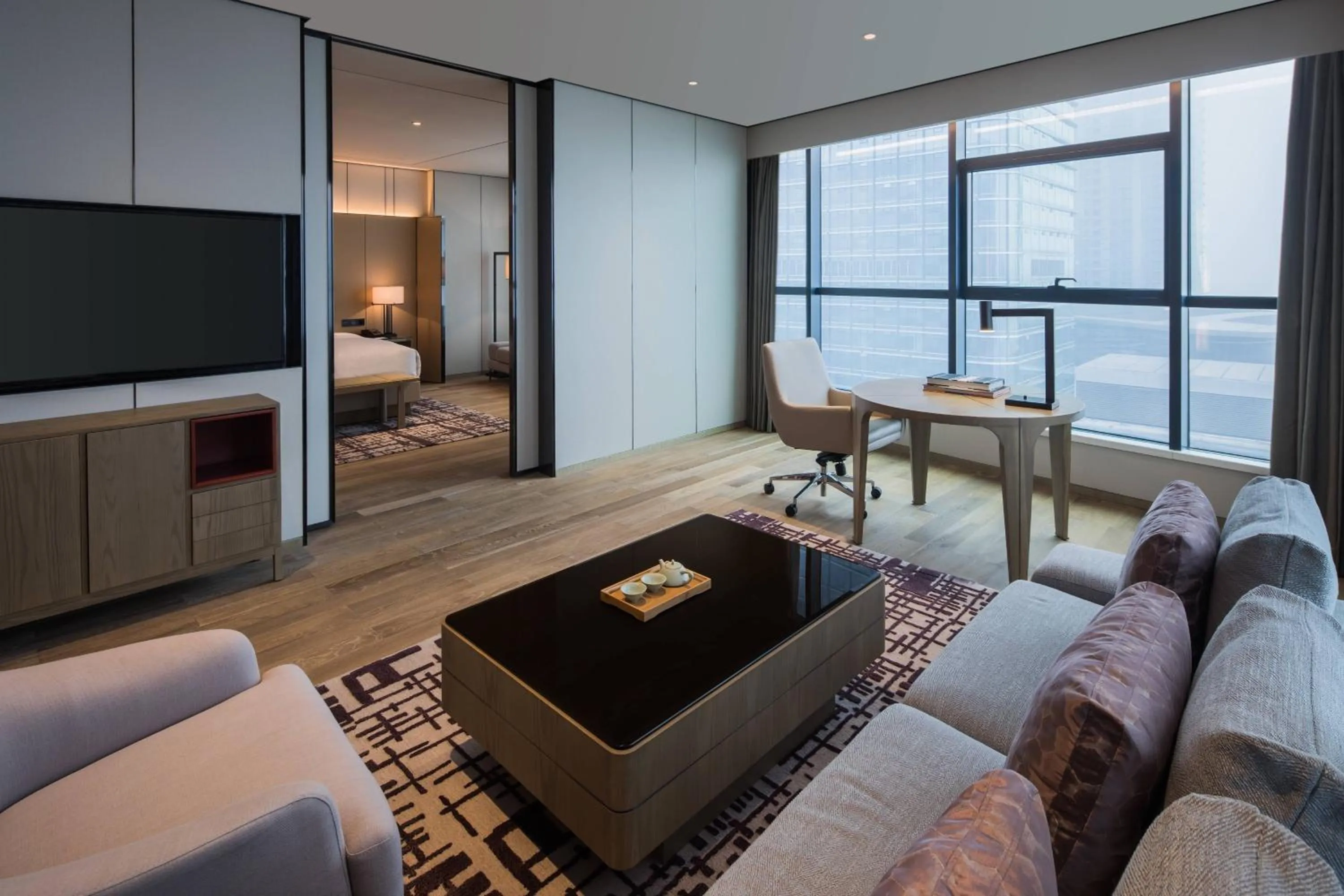 Living room, Seating Area in Chengdu Marriott Hotel Financial Centre