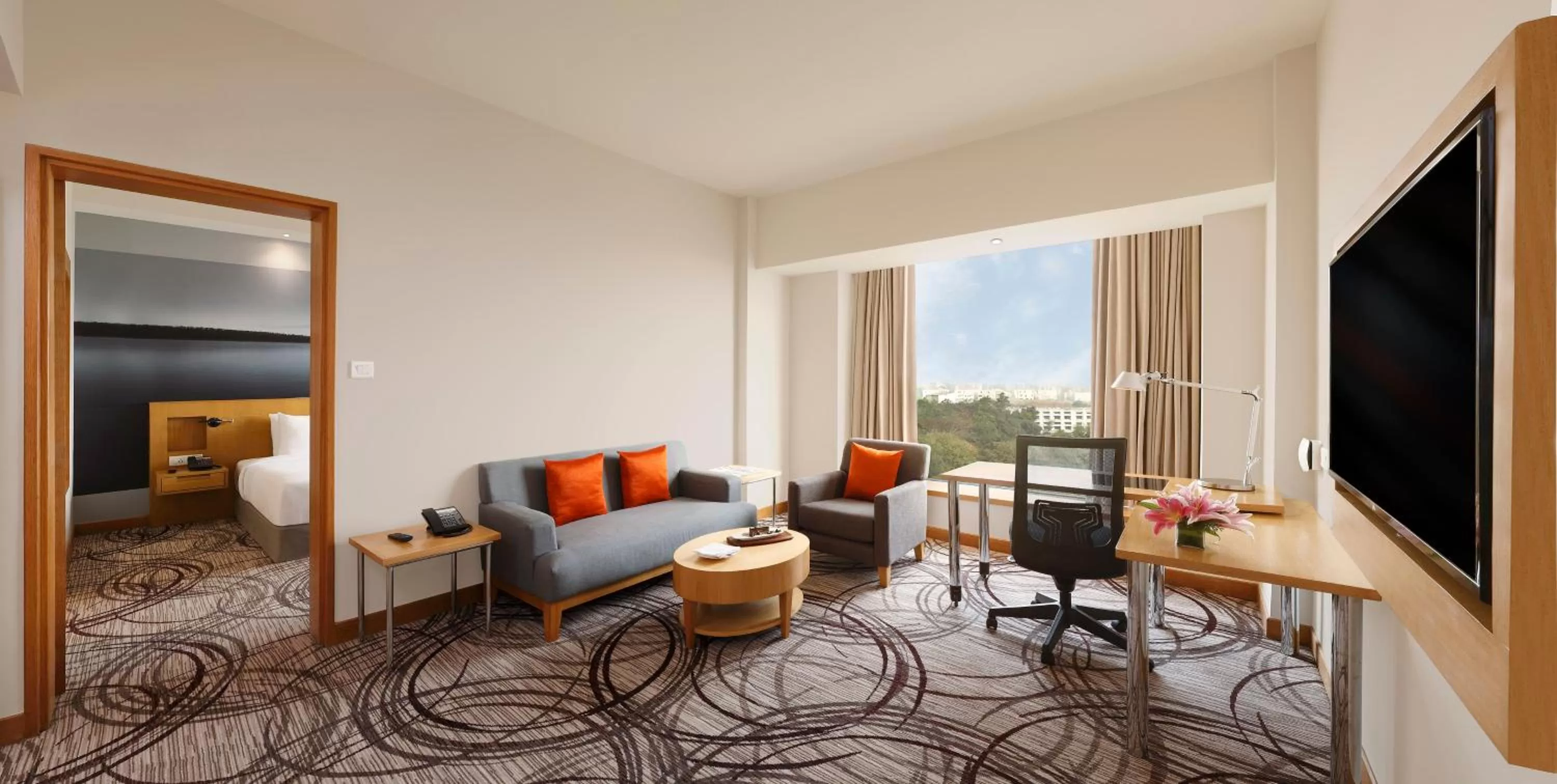 Seating area in Novotel Hyderabad Convention Centre