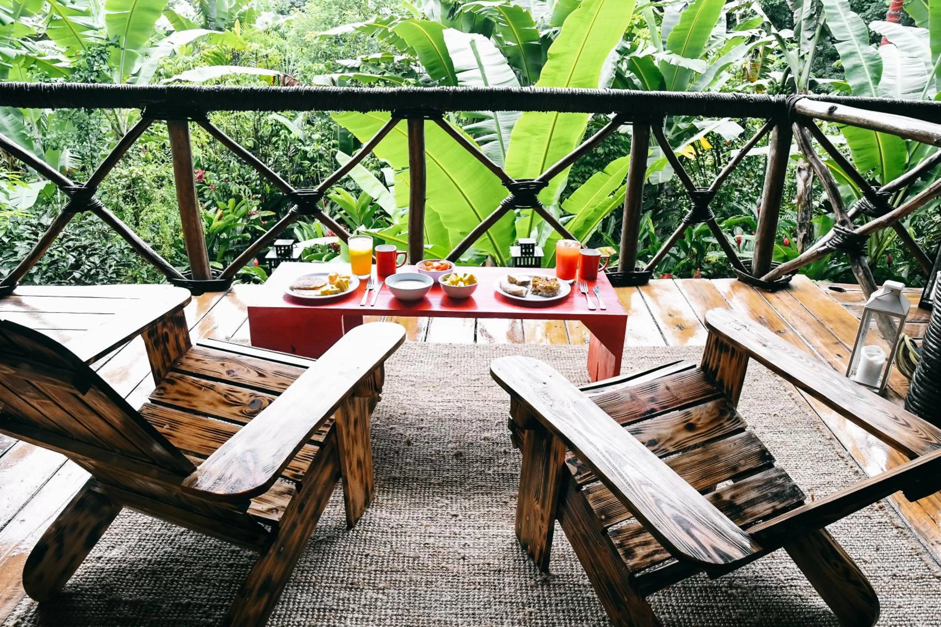 Food and drinks in Dominican Tree House Village