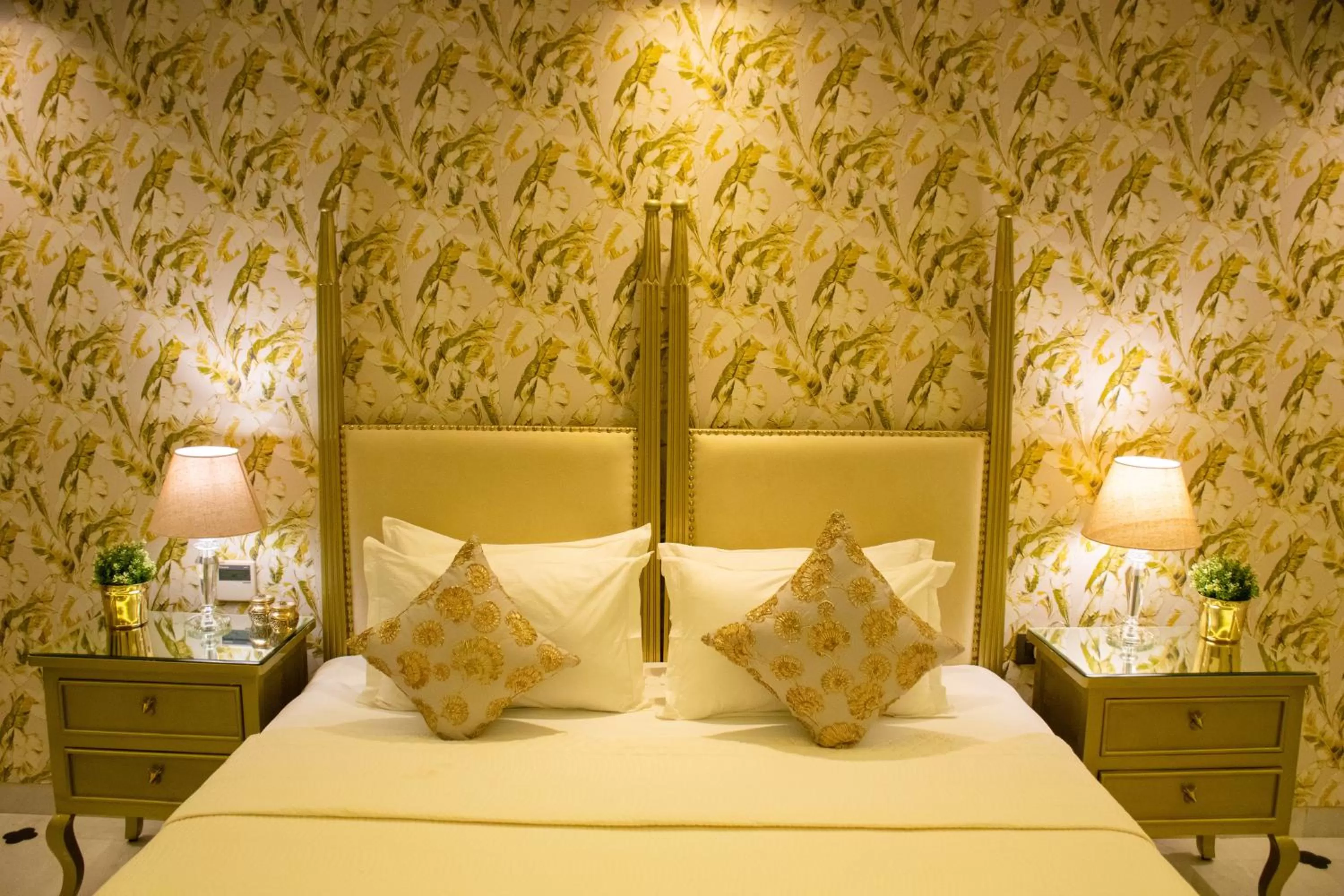 Bed in Dileep Kothi - A Royal Boutique Luxury Suites in Jaipur
