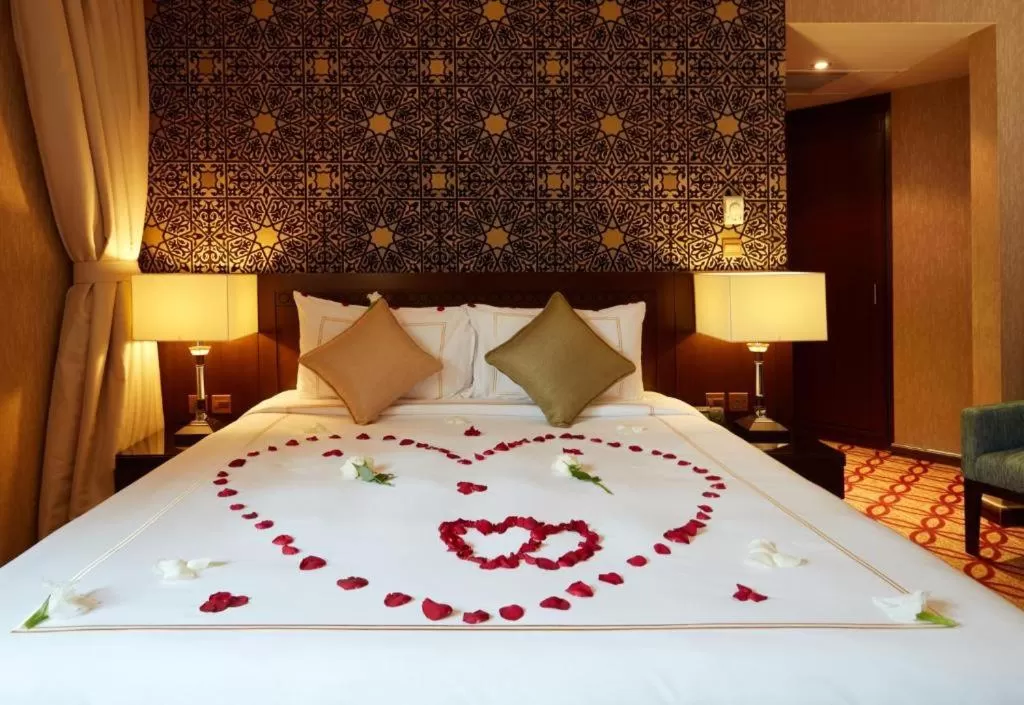 Bed in Dallah Taibah Hotel