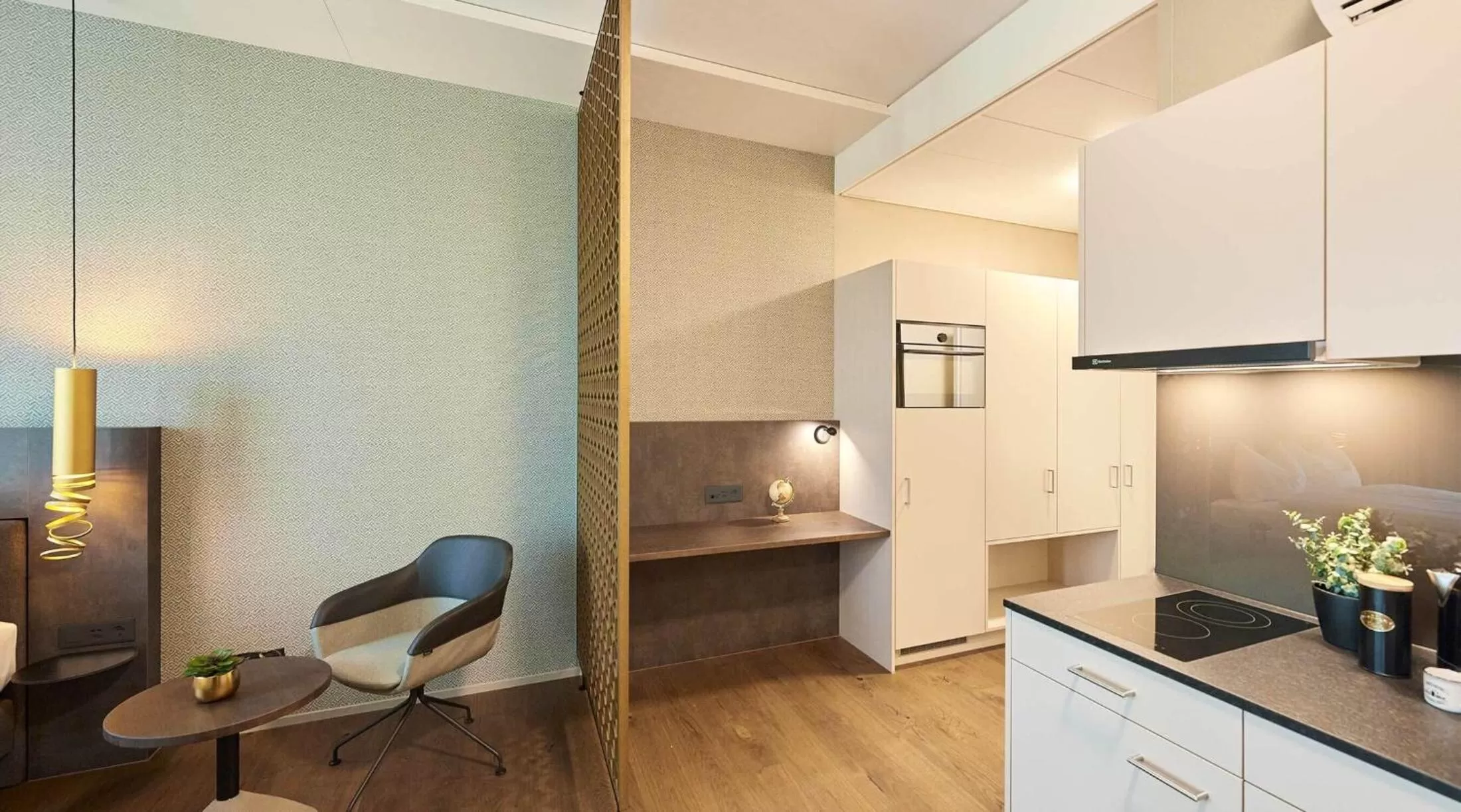 Seating area in Lumen Apartments