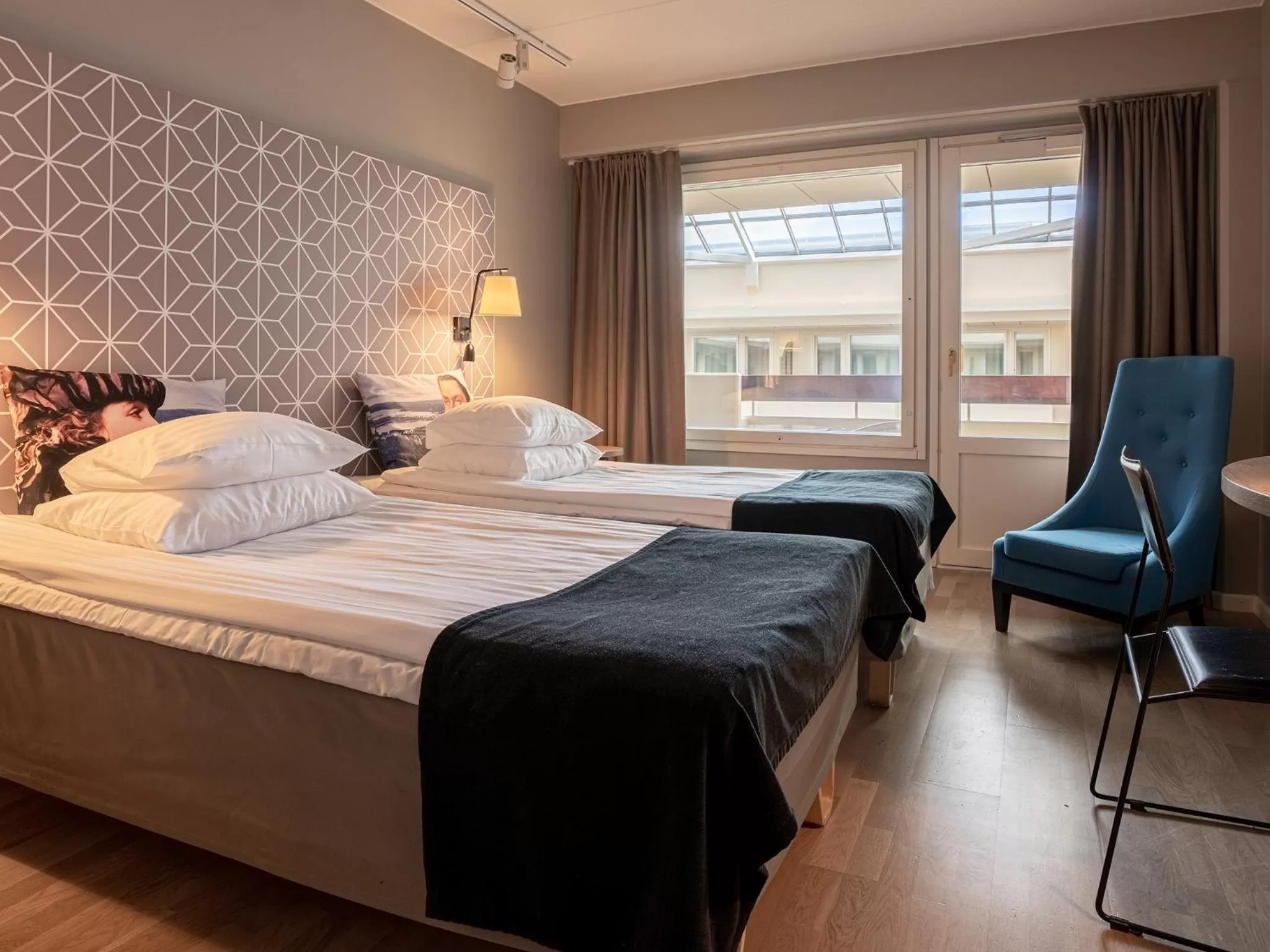 View (from property/room), Bed in Original Sokos Hotel Vaakuna Mikkeli