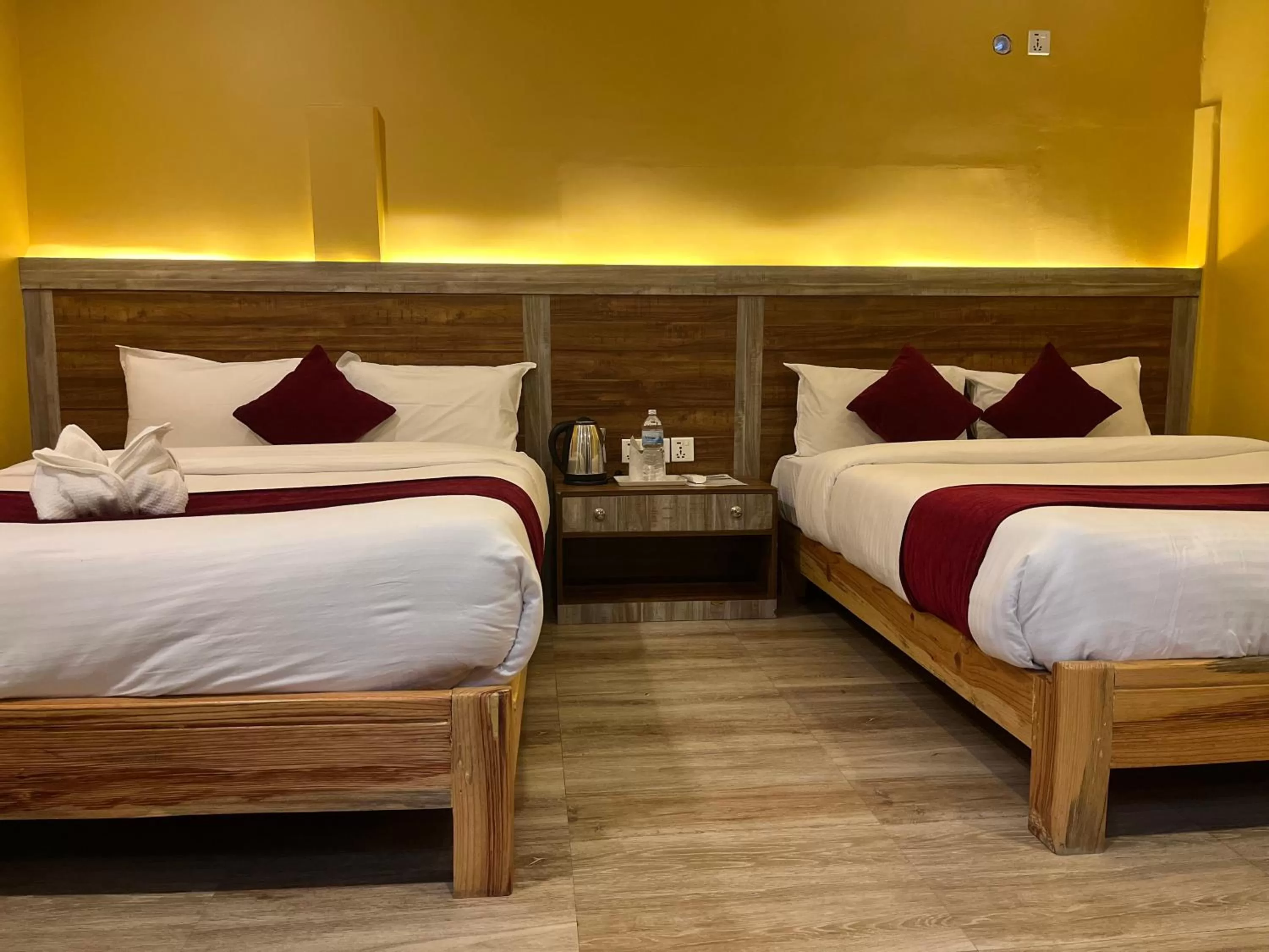 Bed in The North Face Inn