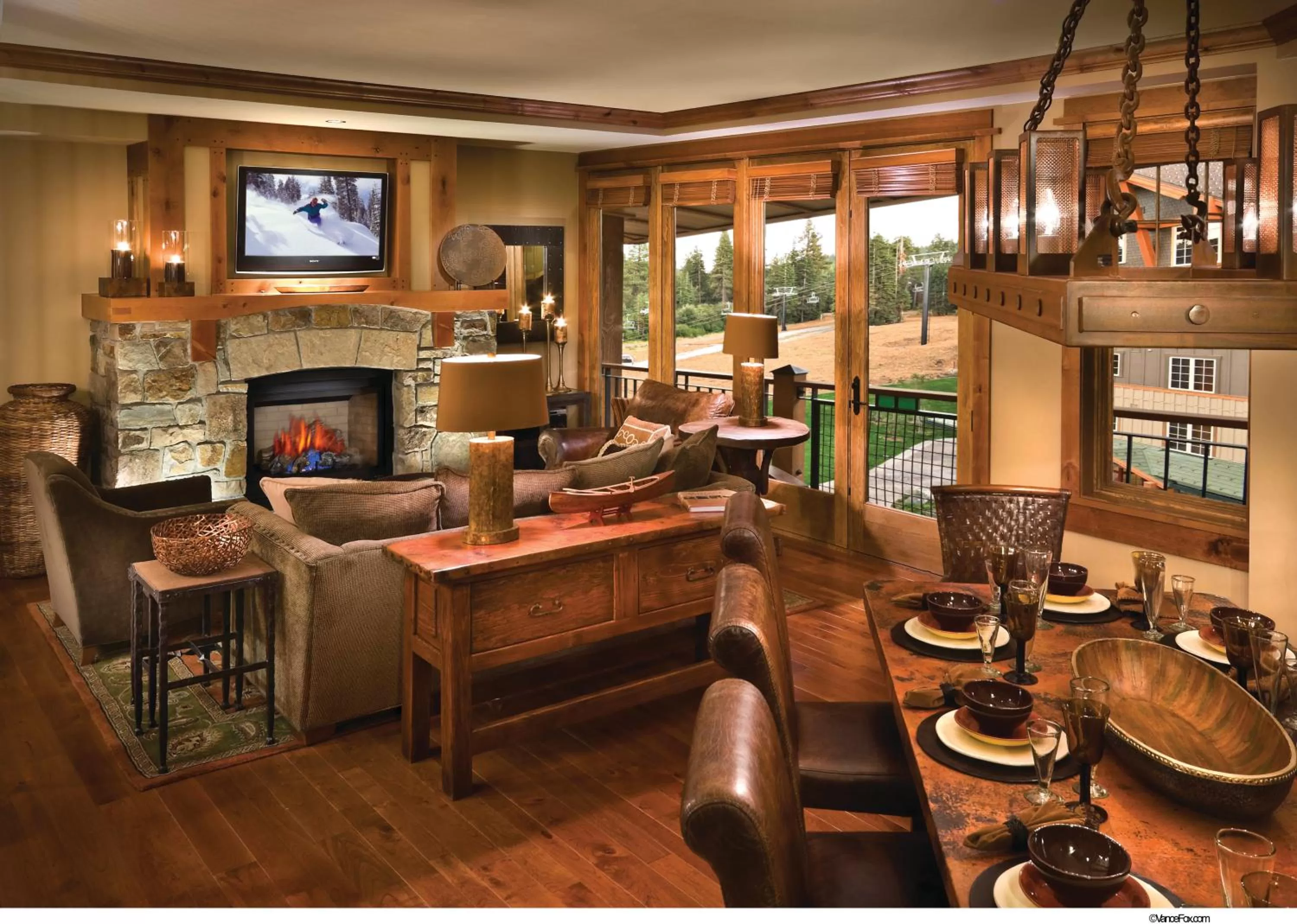 Living room in East West Hospitality at Tahoe