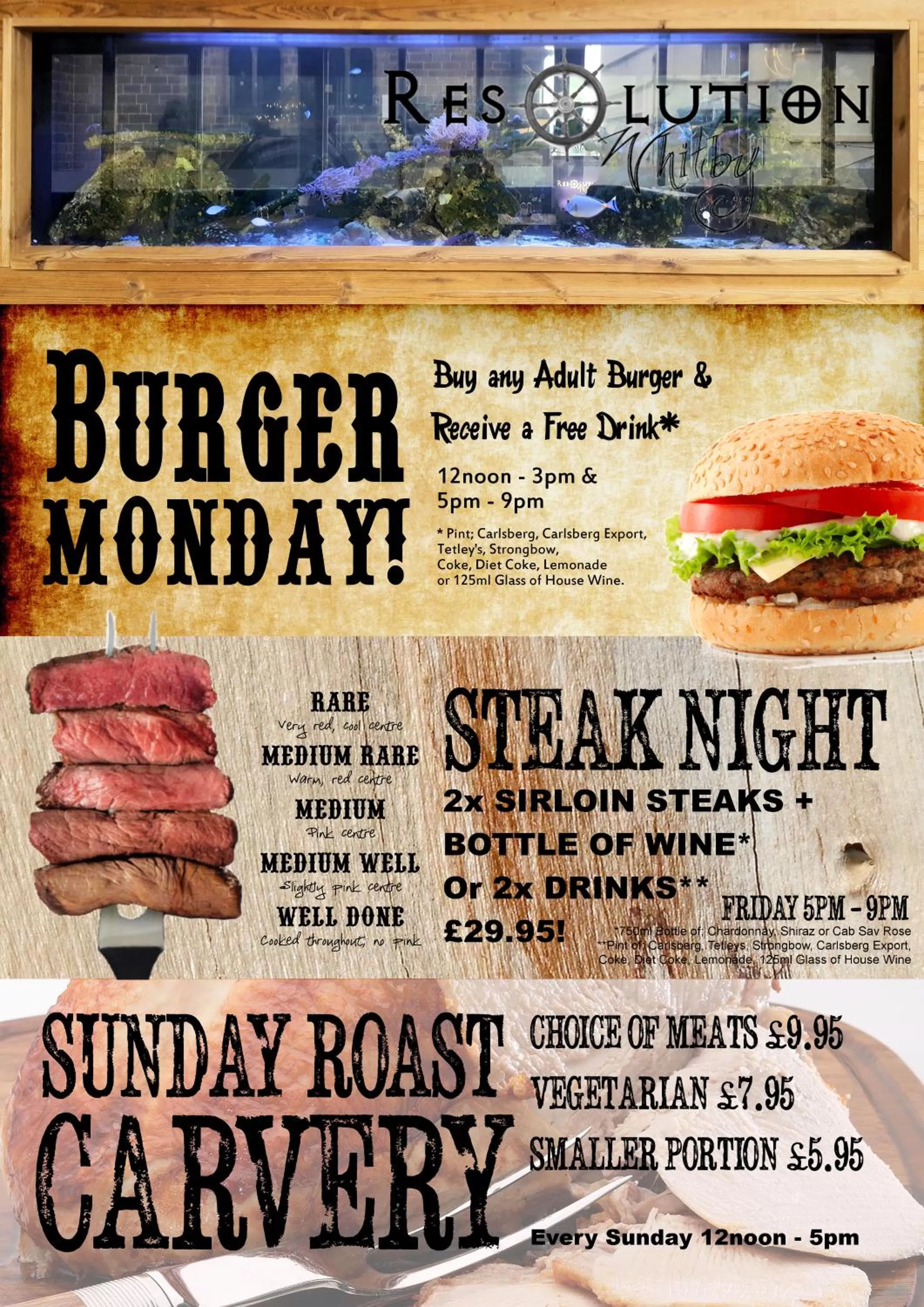 Food and drinks in The Resolution Hotel