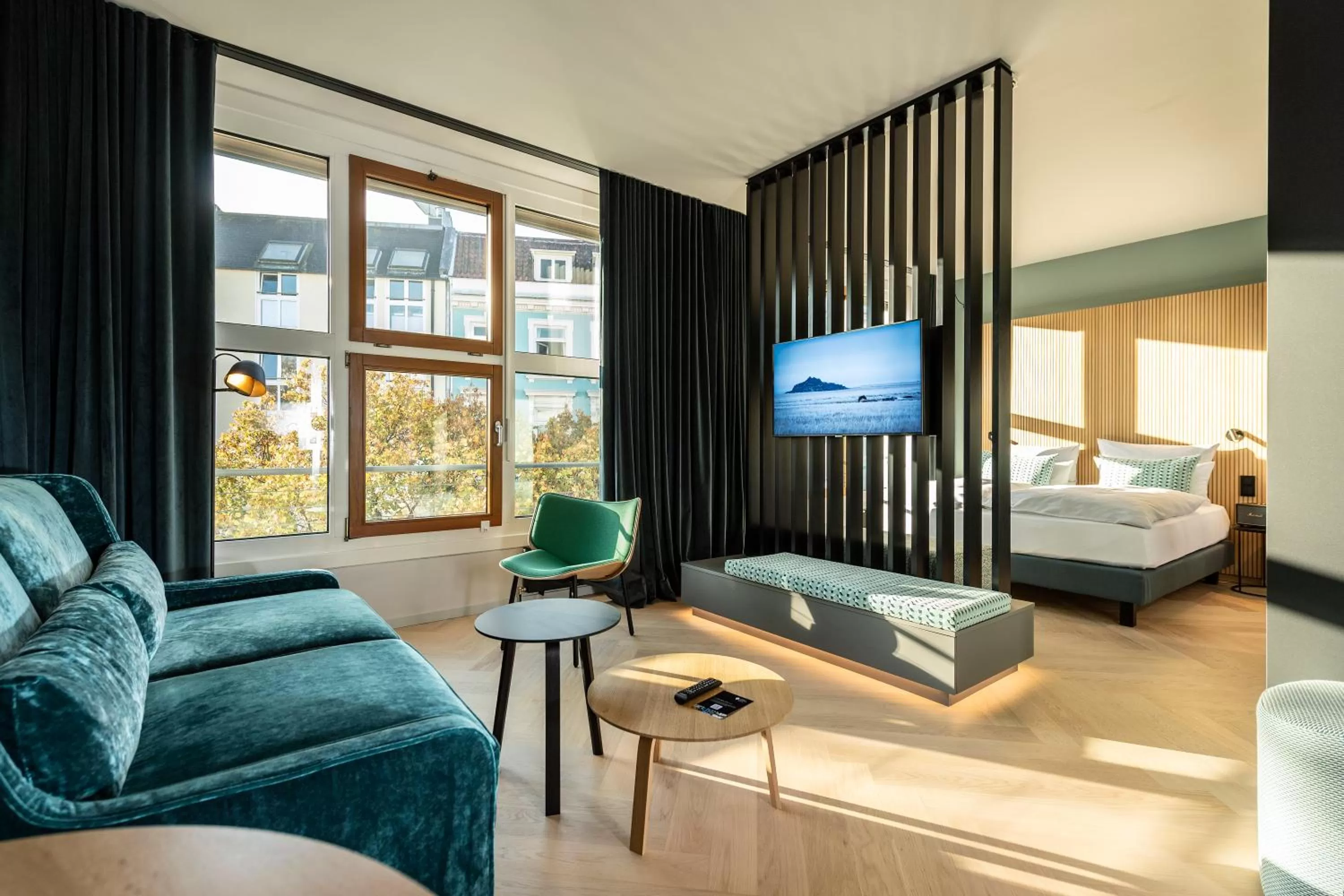 Living room, Bed in Clipper Boardinghouse - Hamburg-Michel