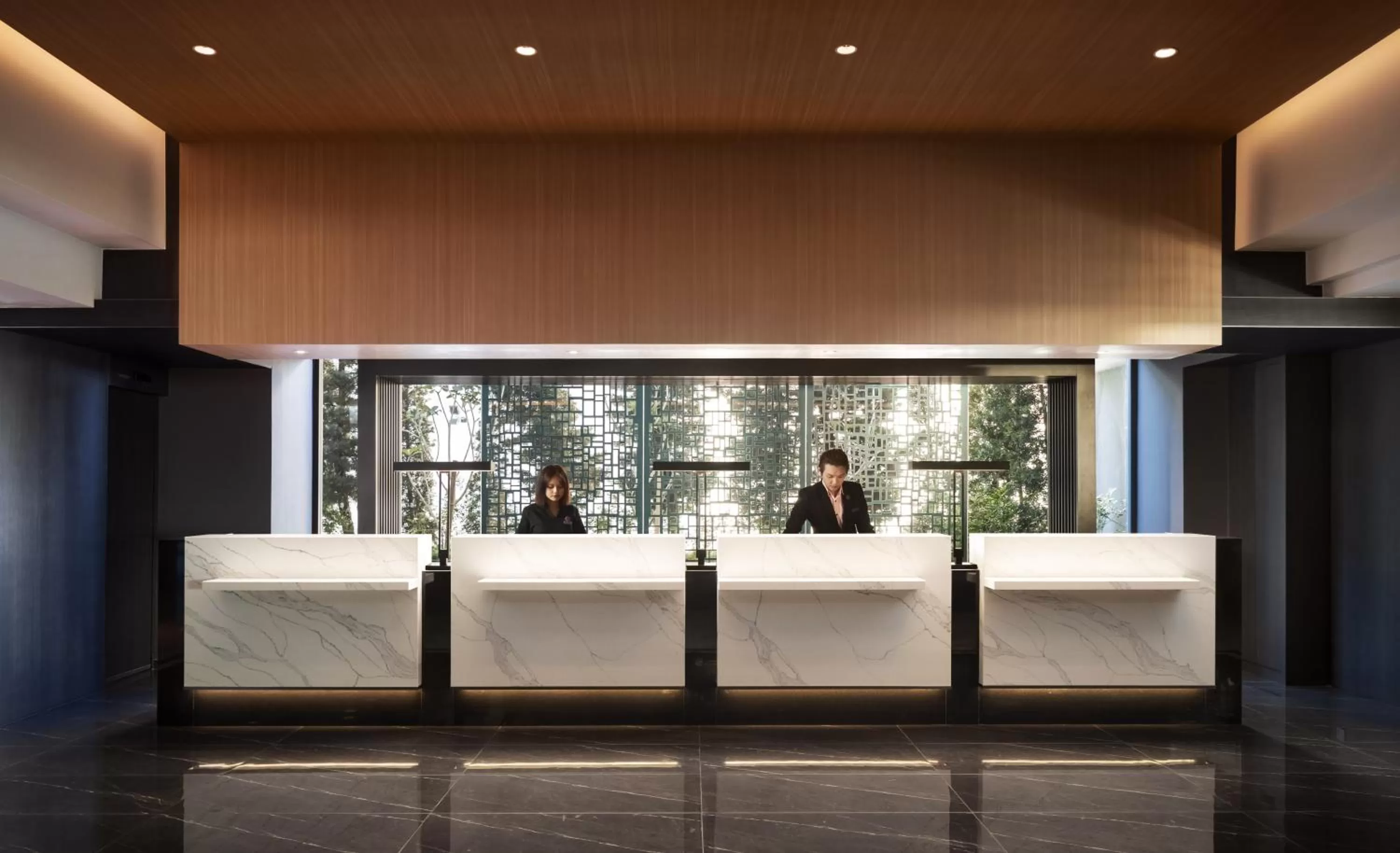 Lobby or reception in G Hotel Gurney