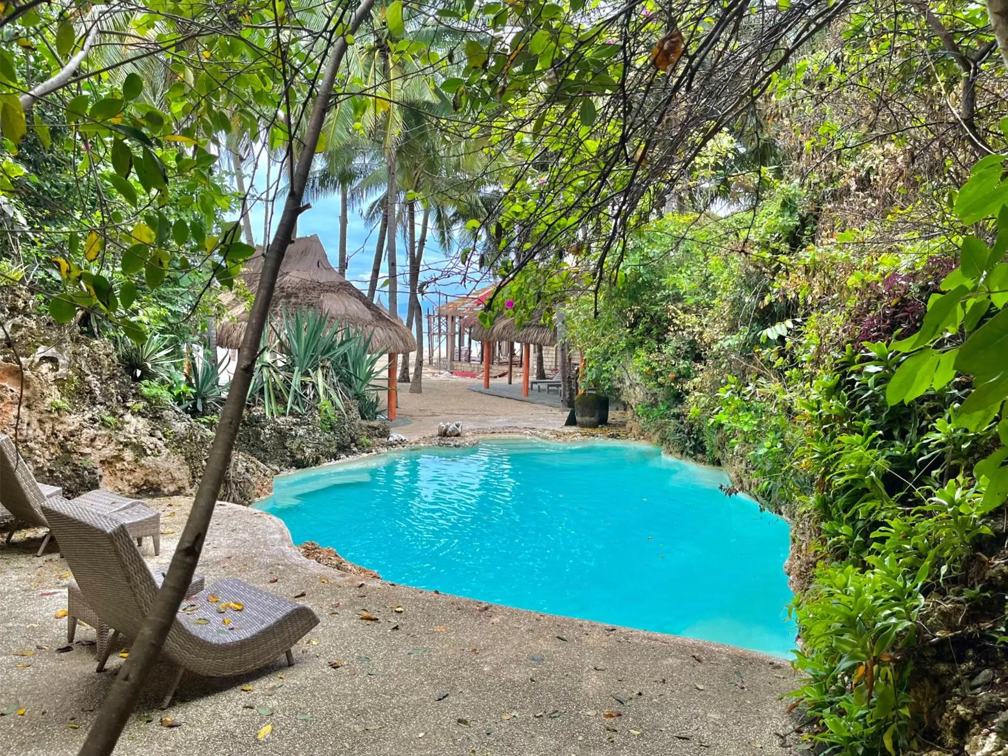 Pool view in Coco Grove Beach Resort, Siquijor Island