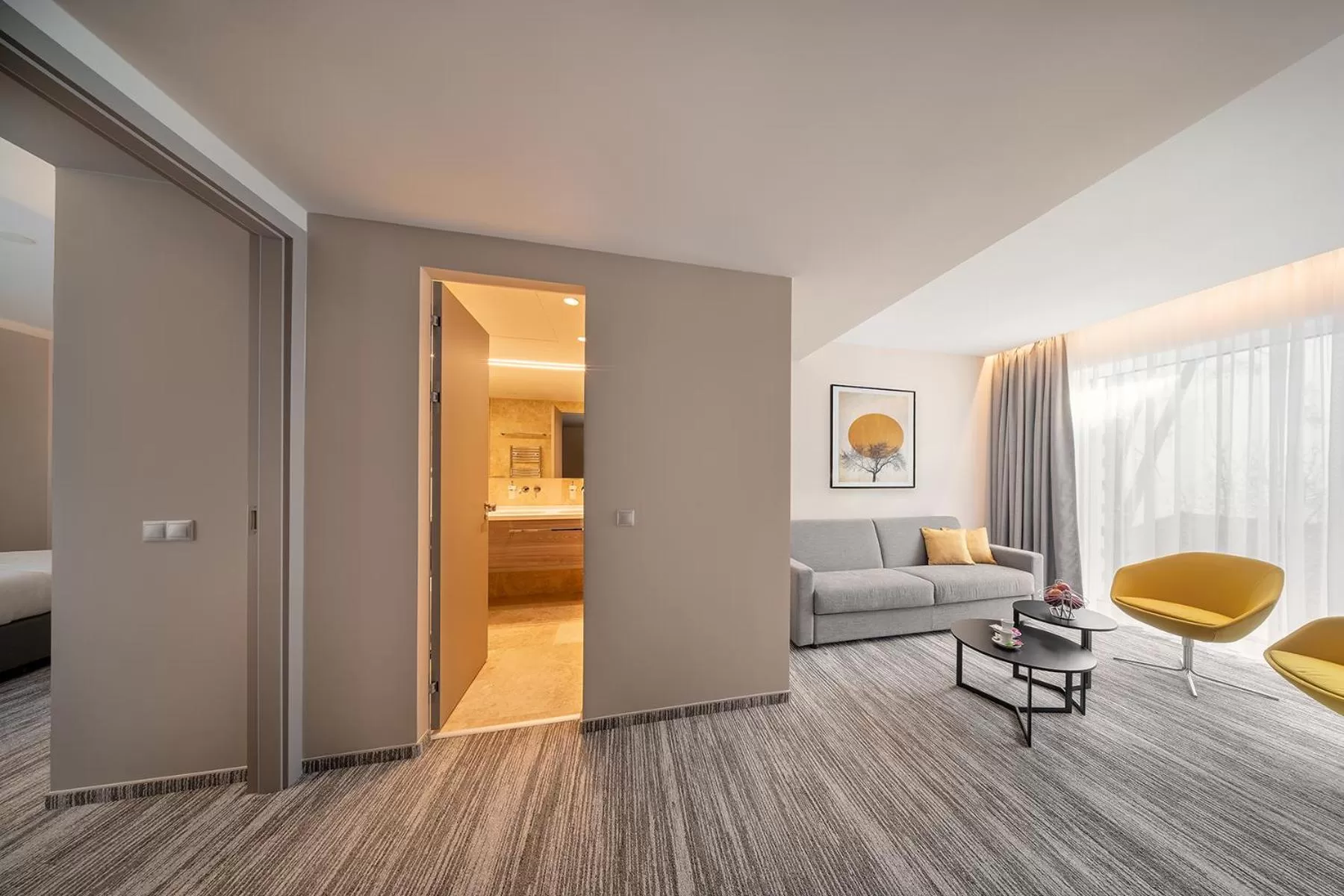 Living room, Bed in Hotel CUBE Prague