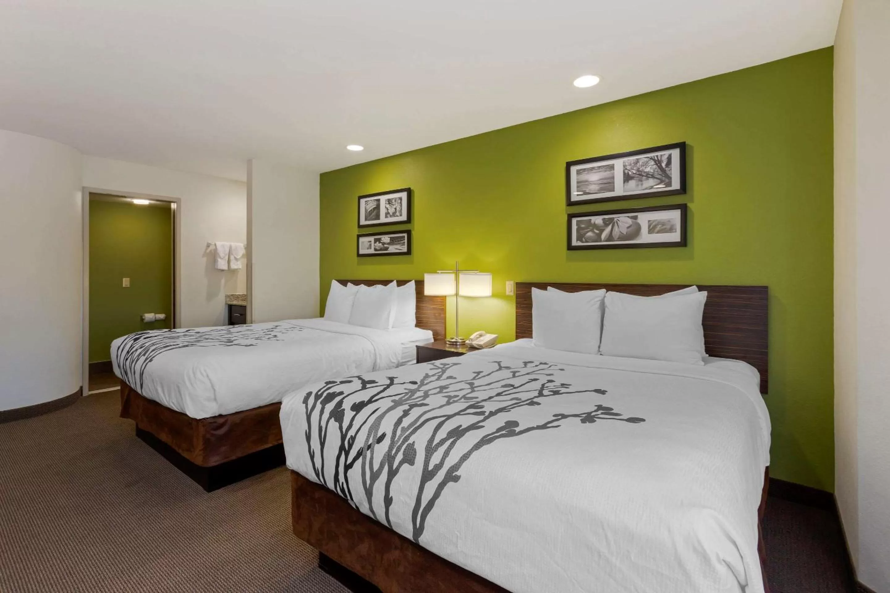 Bedroom, Bed in Sleep Inn Ontario