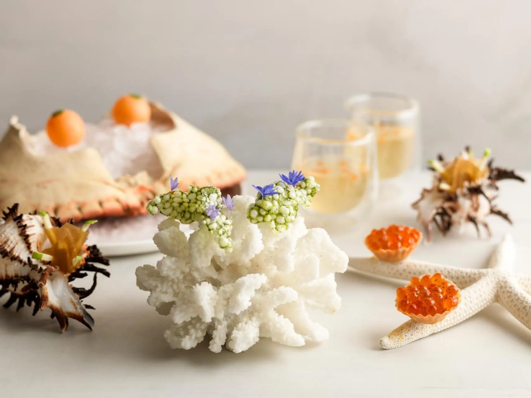 Food close-up in Four Seasons Hotel London at Tower Bridge