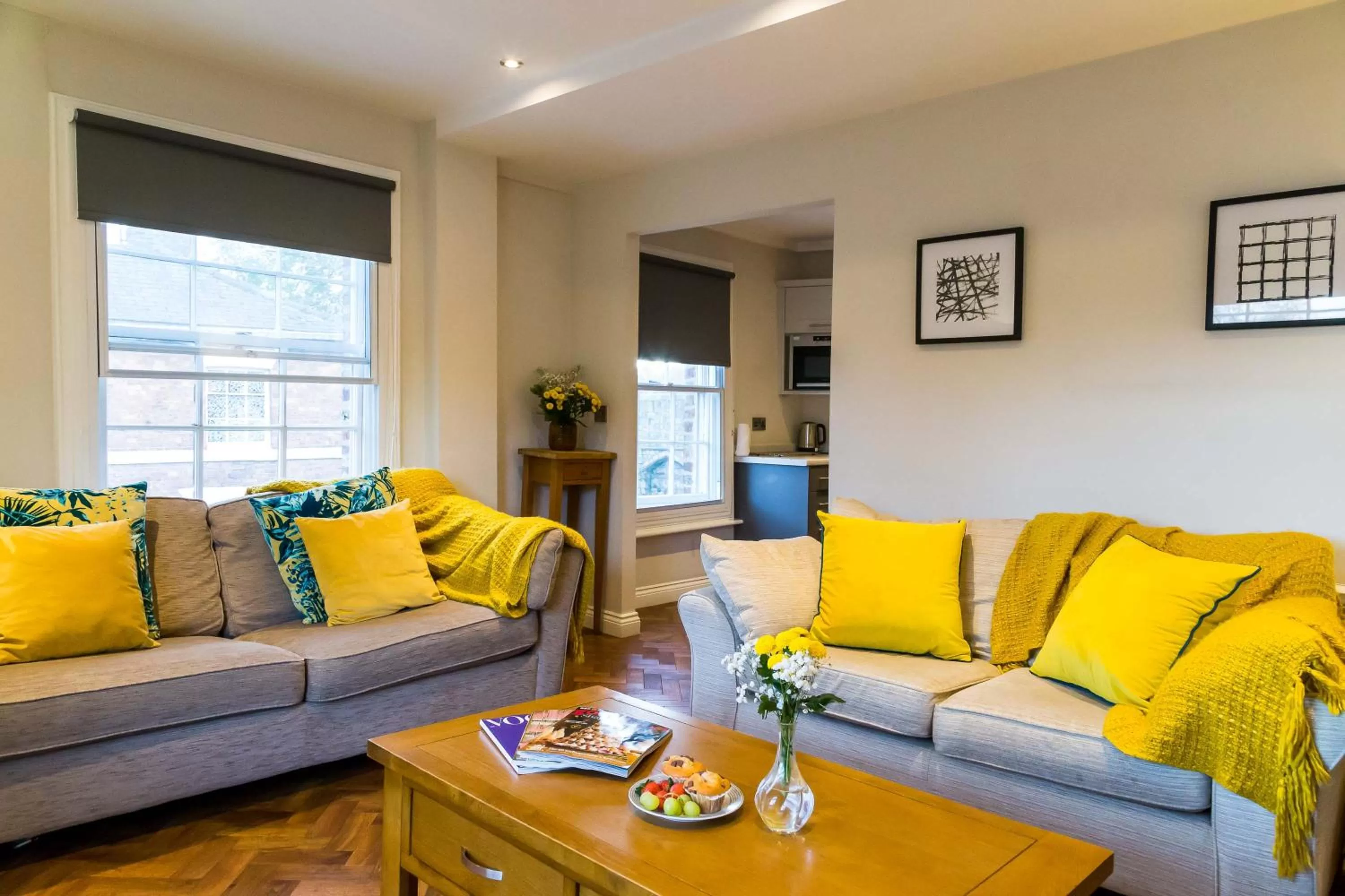 Living room in Goodramgate Apartments