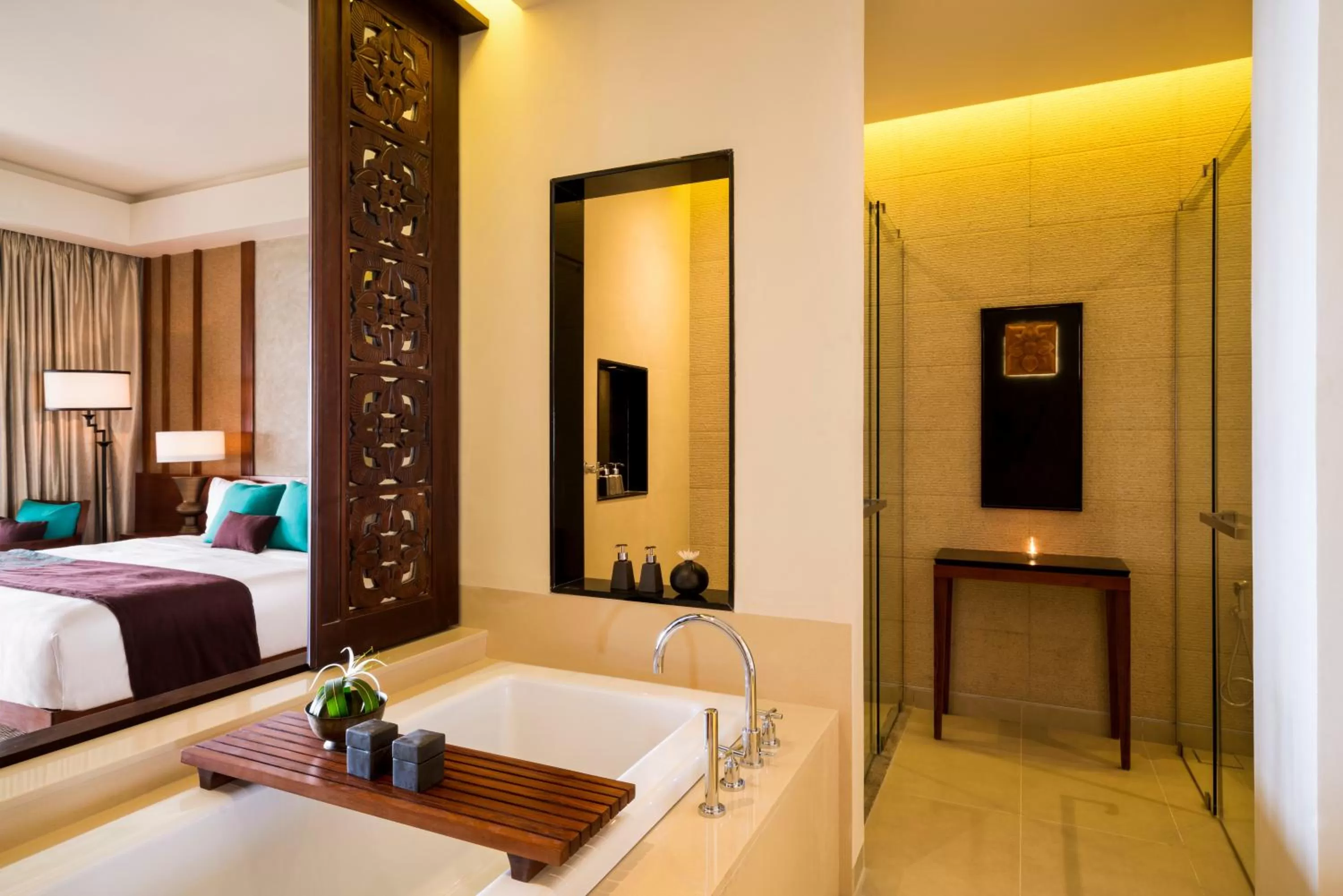 Bathroom, Bed in Anantara Kalutara Resort