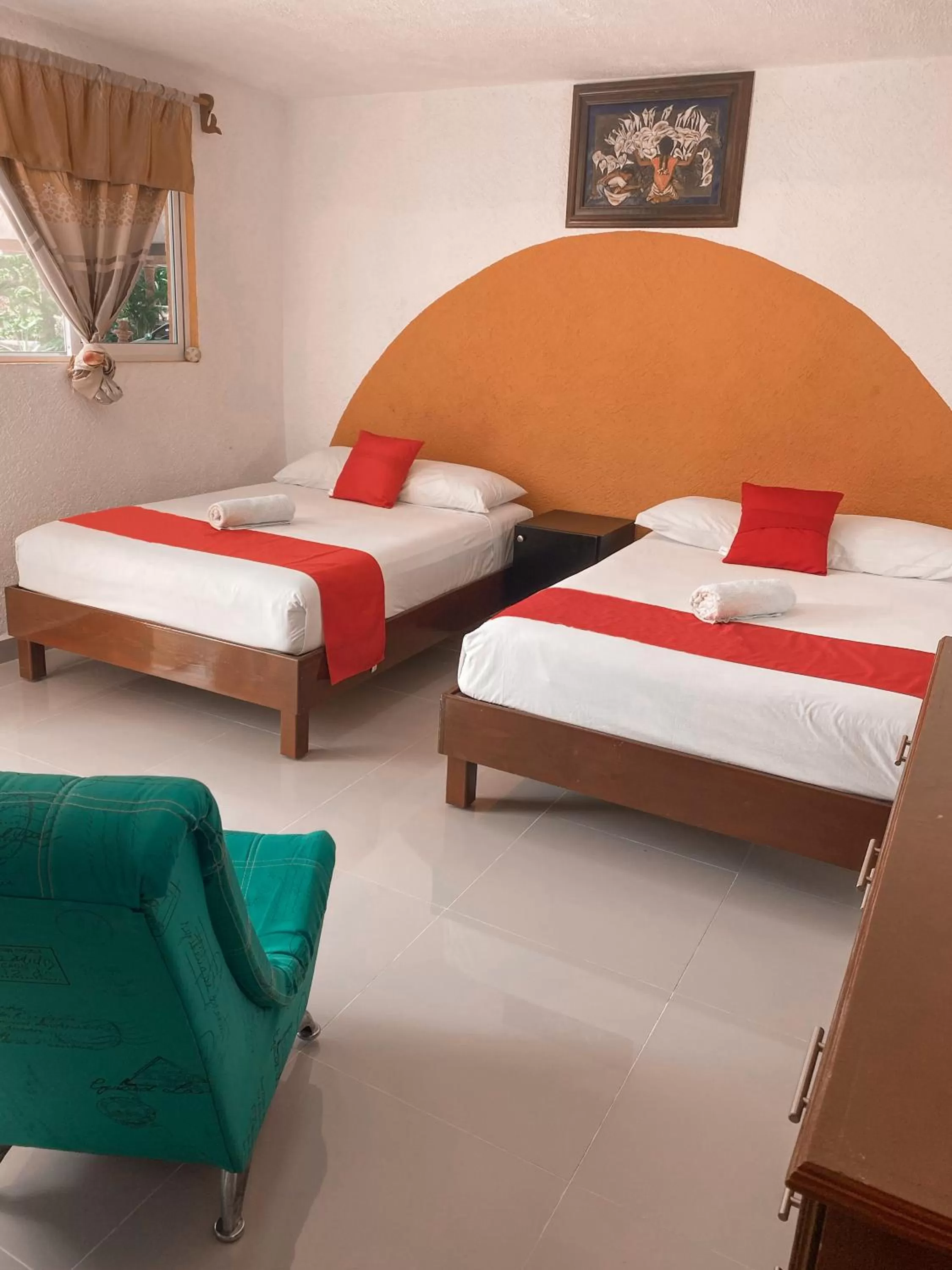 Bed in Hotel Hacienda Ixtlan