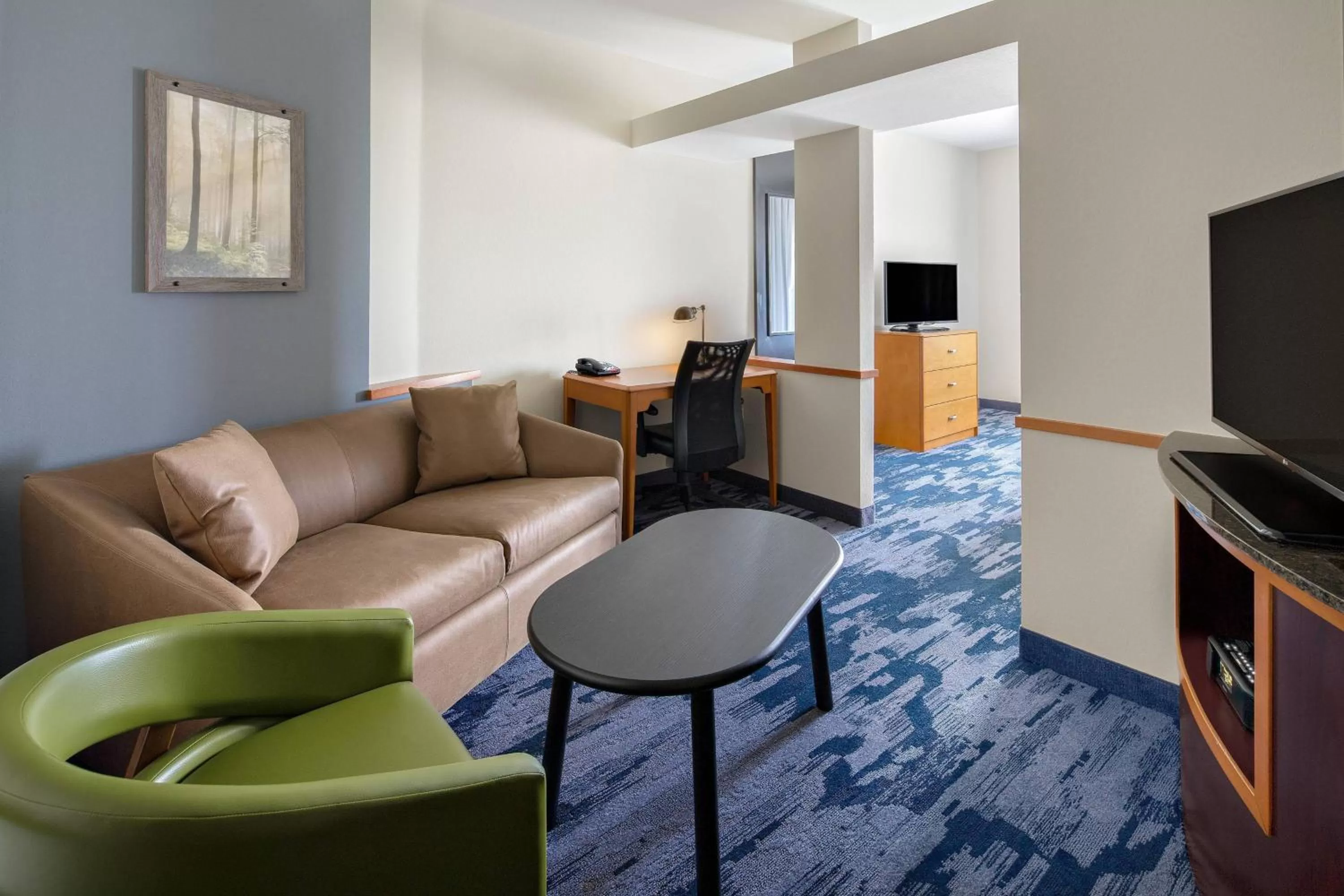 King Studio with Sofa Bed and Transfer Shower - Mobility and Hearing Accessible in Fairfield Inn & Suites by Marriott Hobbs