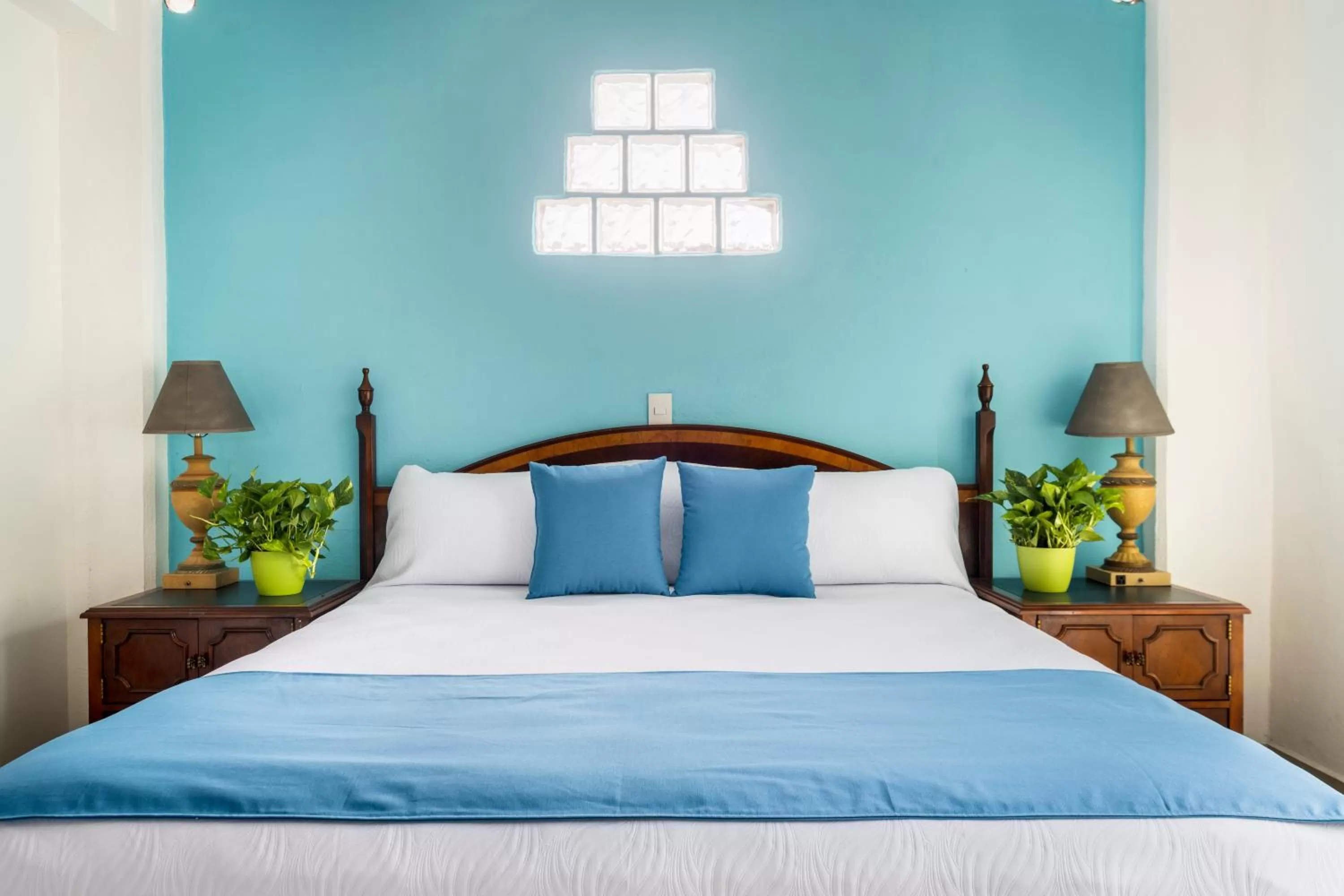 Bed in Hotel Pueblito Vallarta