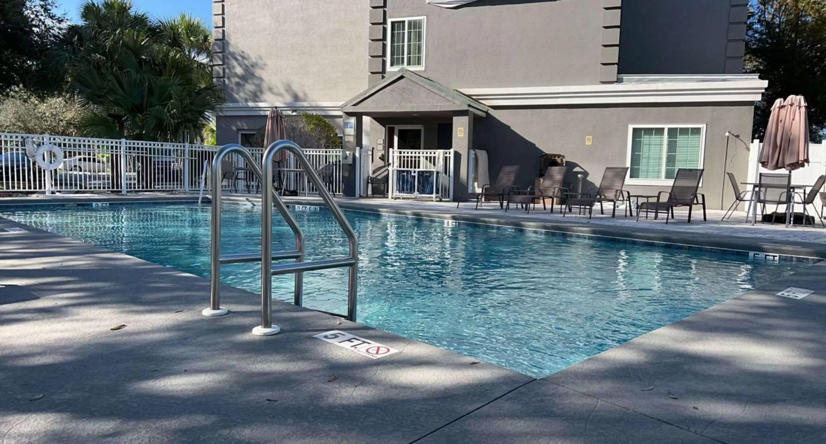 Pool view in SureStay Plus Hotel by Best Western Vero Beach