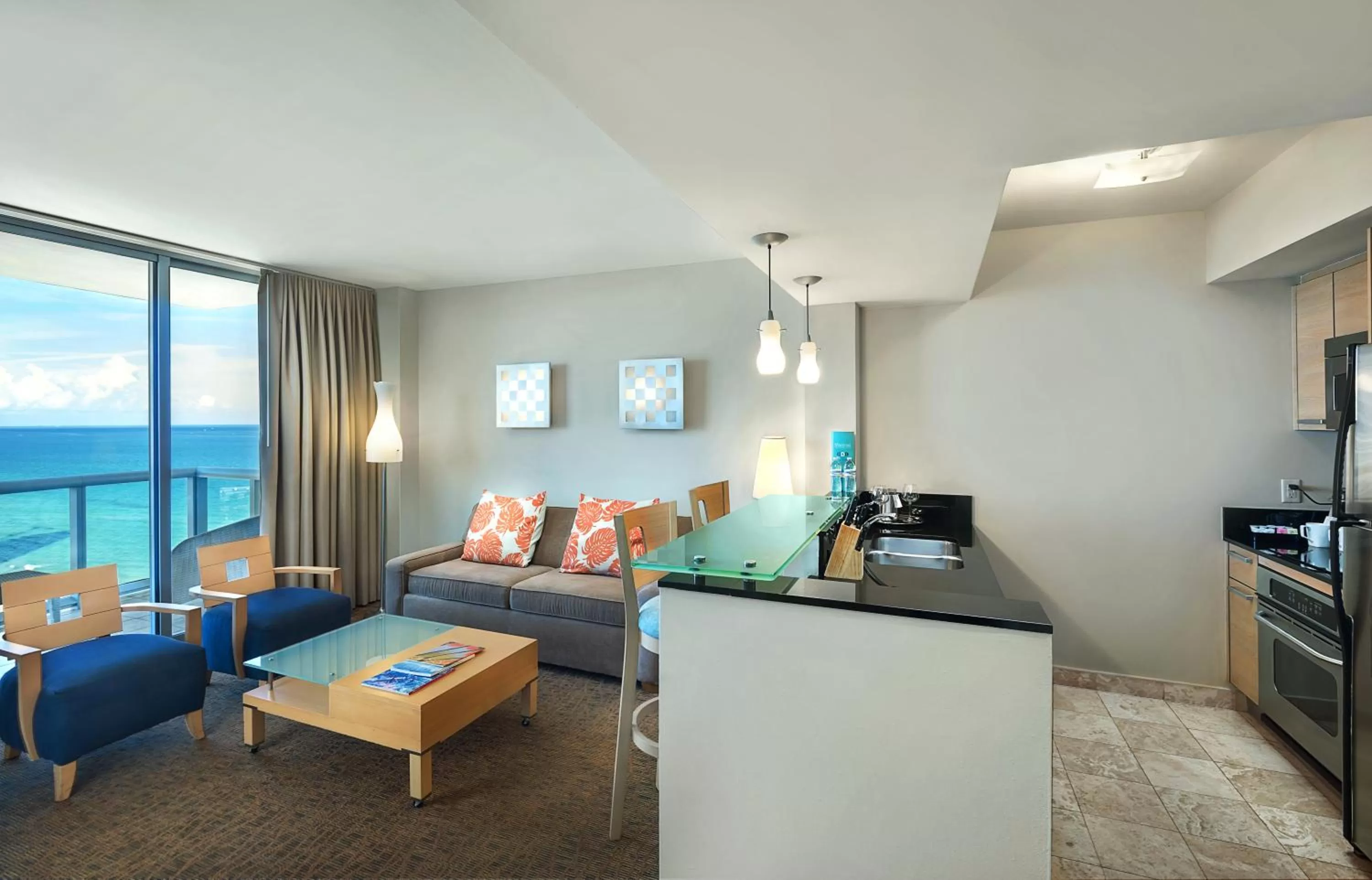 Kitchen or kitchenette, Seating Area in Marenas Beach Resort