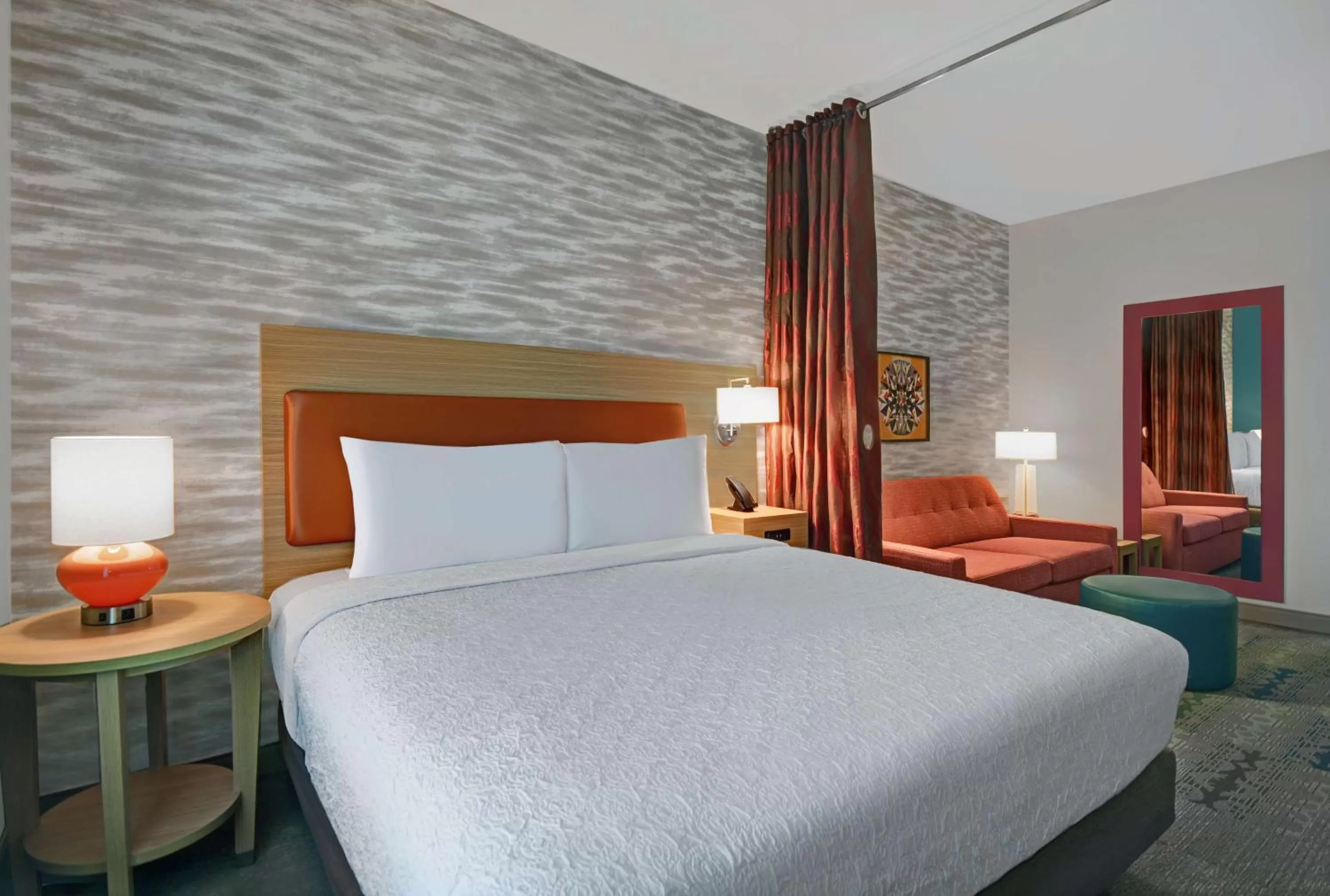 Living room, Bed in Home2 Suites by Hilton Houston Medical Center, TX