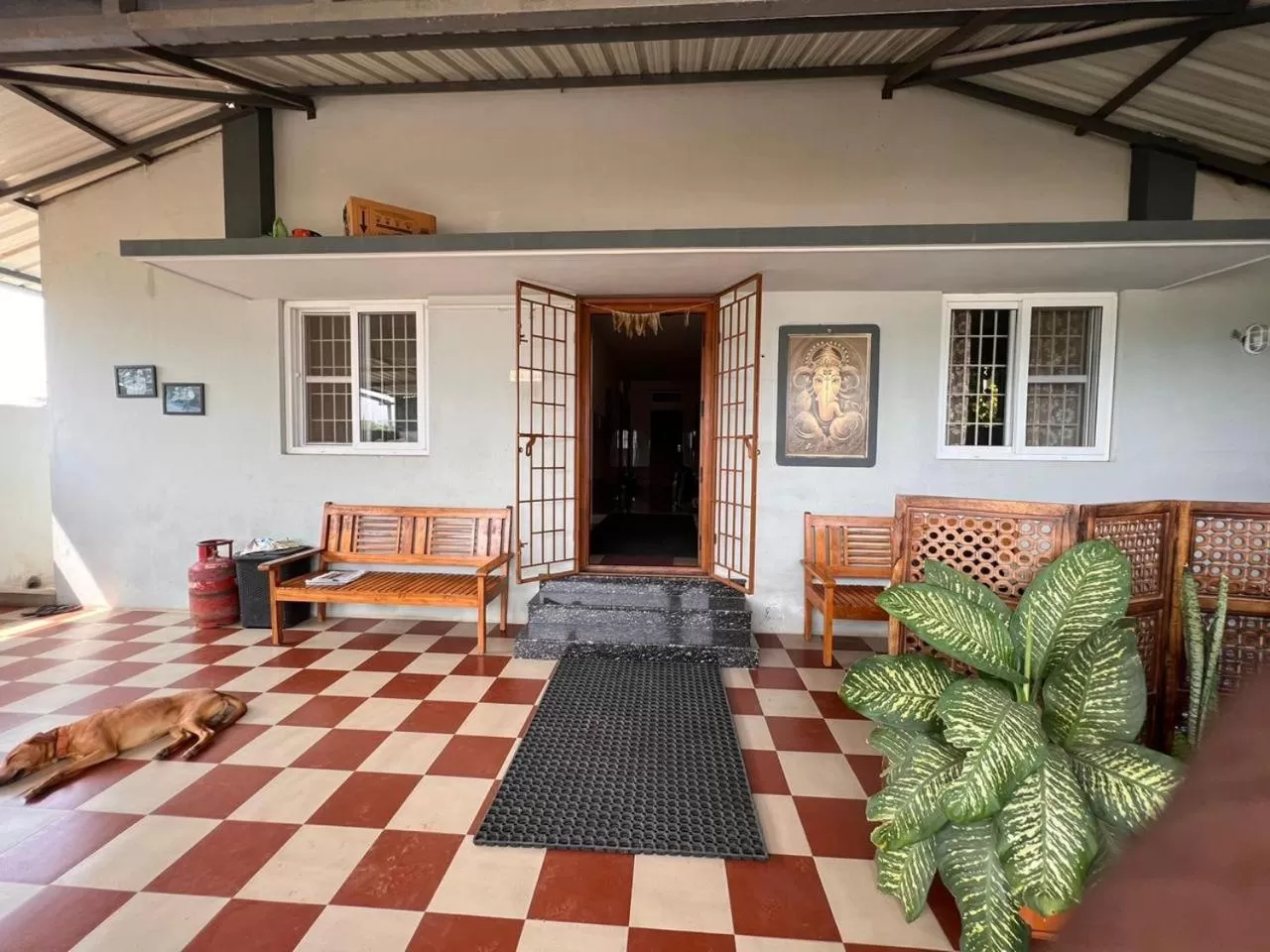 Facade/entrance in Shantham Service Apartments, Kinathukadavu, Coimbatore