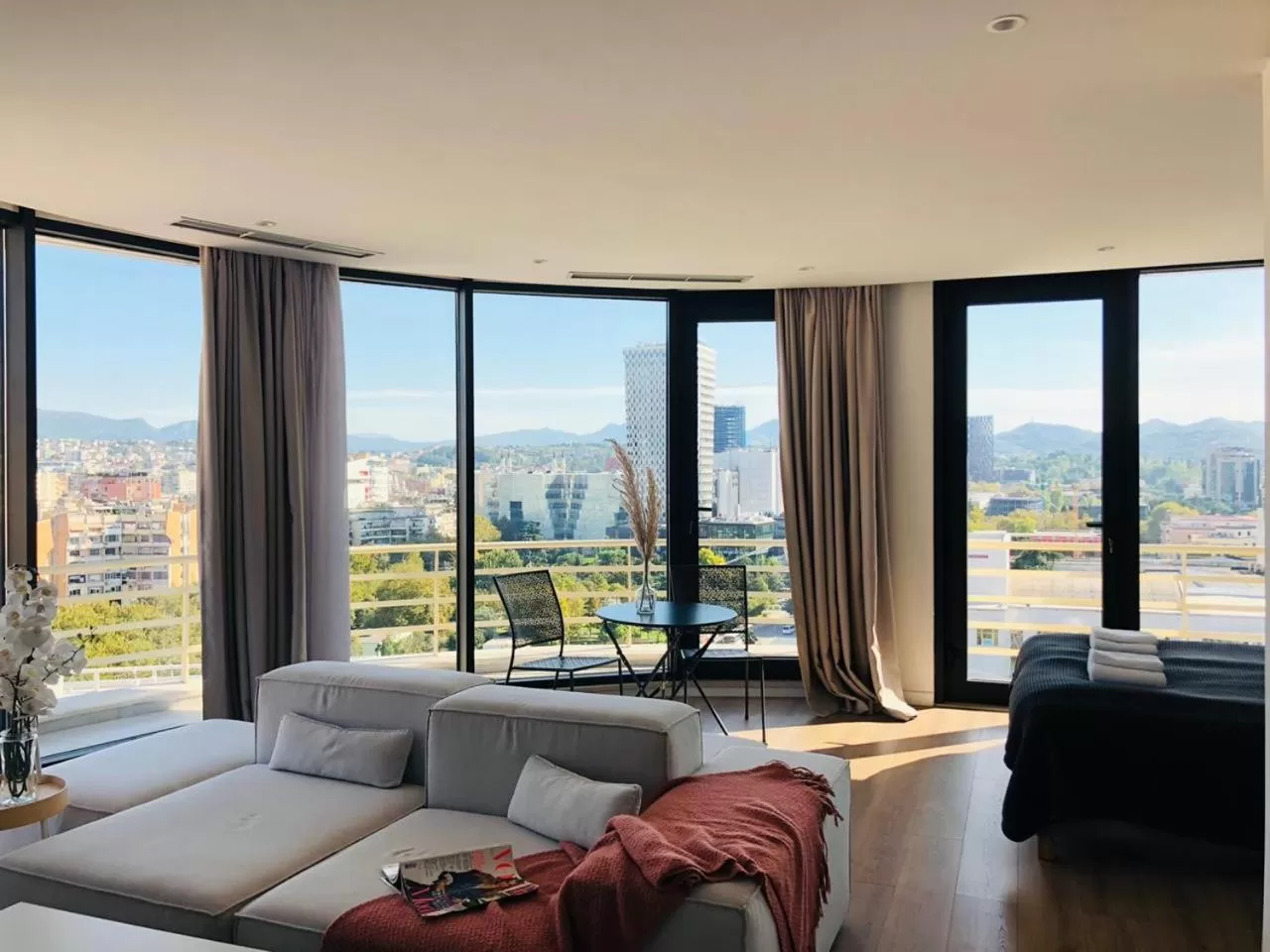 Photo of the whole room, Seating Area in Rooftop Tirana