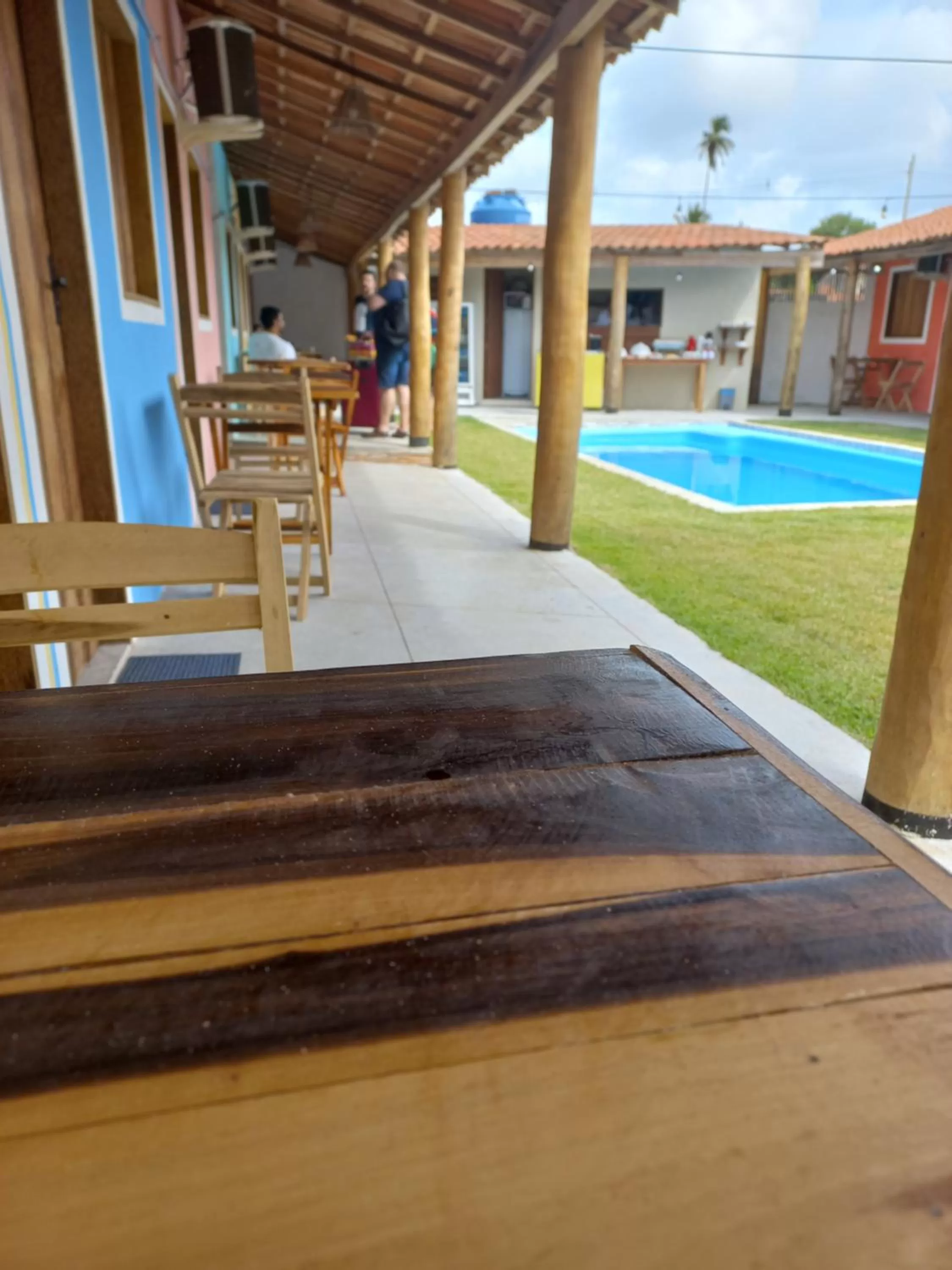 Patio, Swimming Pool in Pousada Ventos e Velas