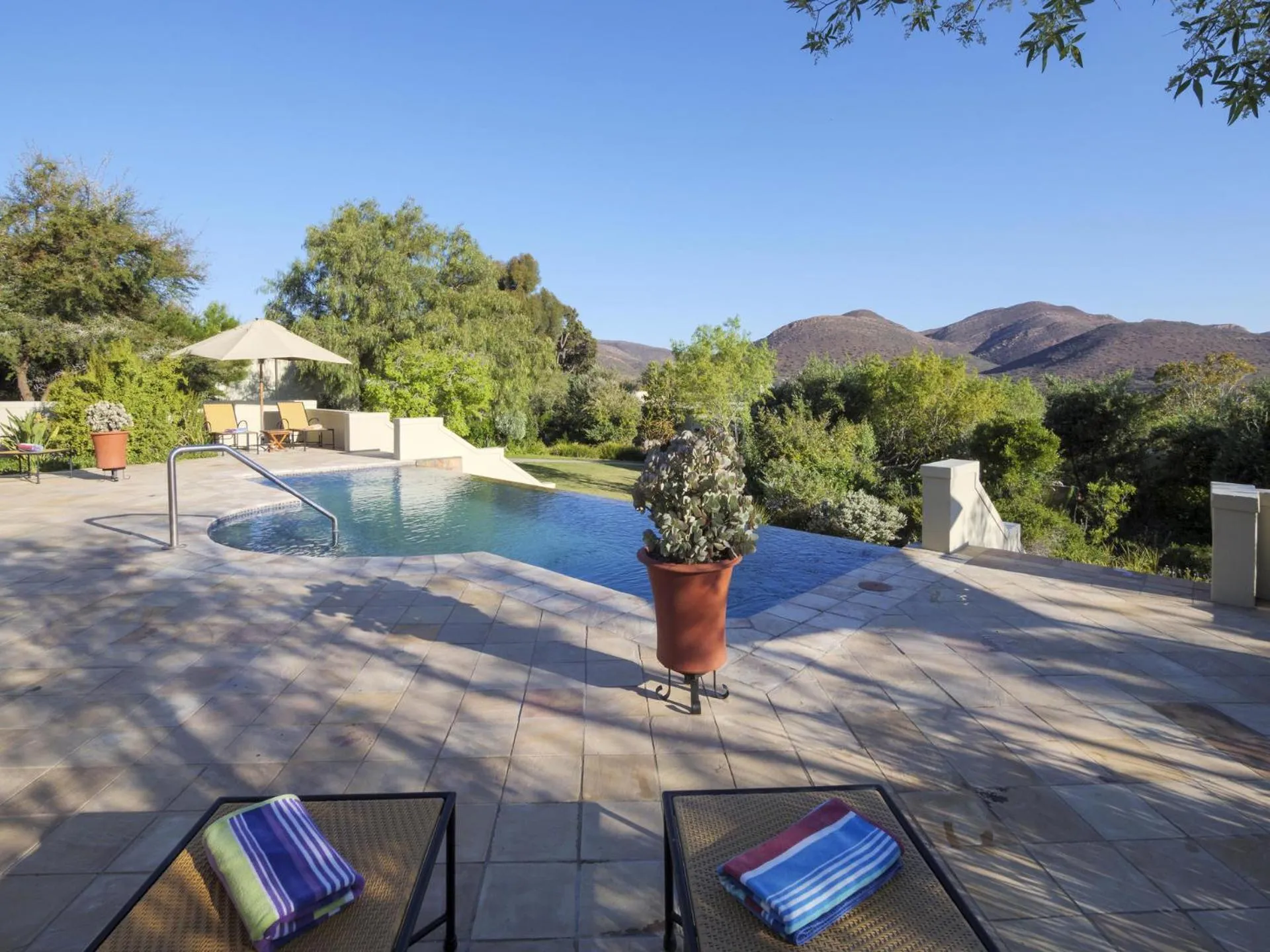 Swimming pool in Sanbona Wildlife Reserve