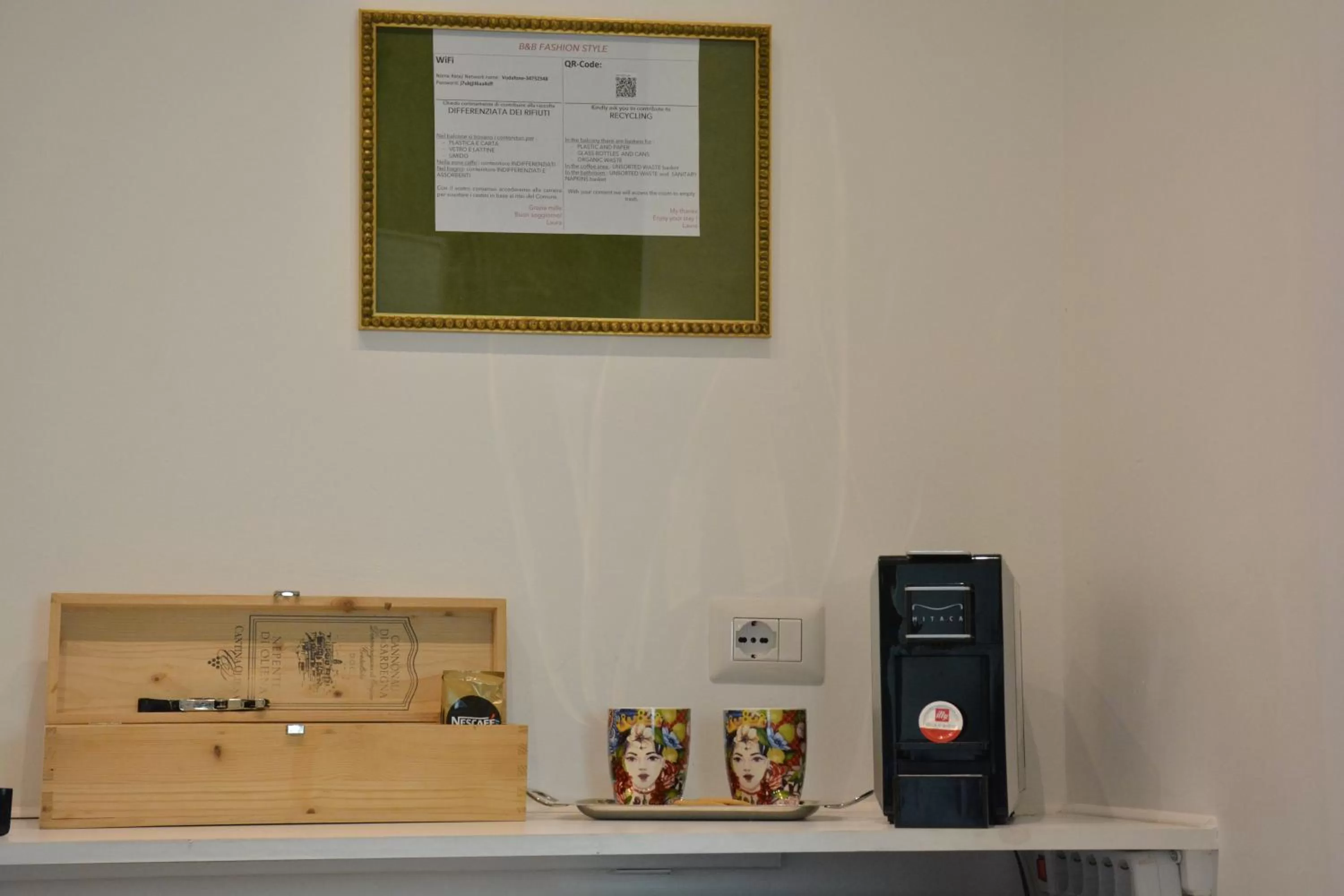 Coffee/tea facilities in B&B Fashion style