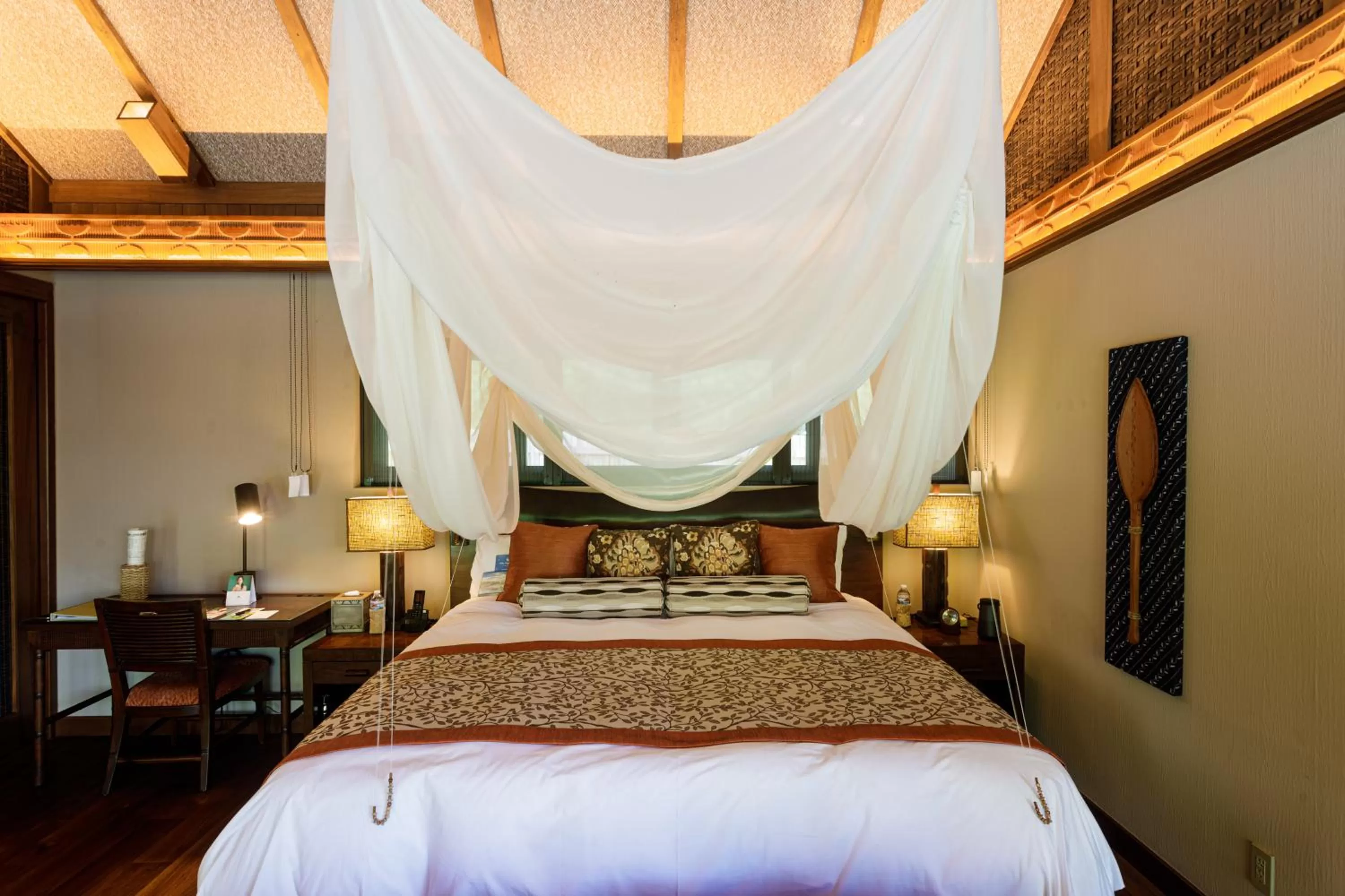 Bed in Palau Pacific Resort