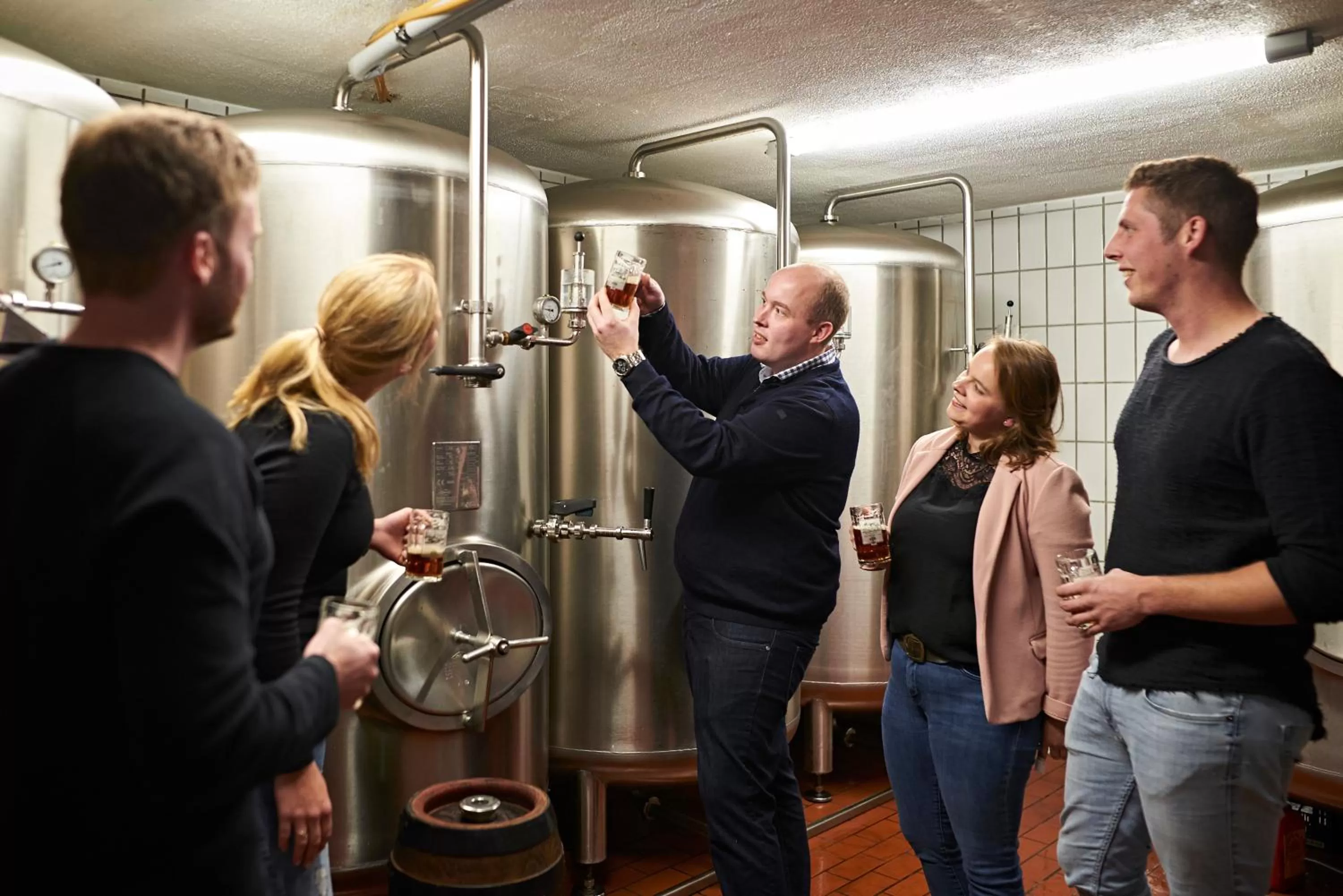 group of guests in Esloher Brauhaus