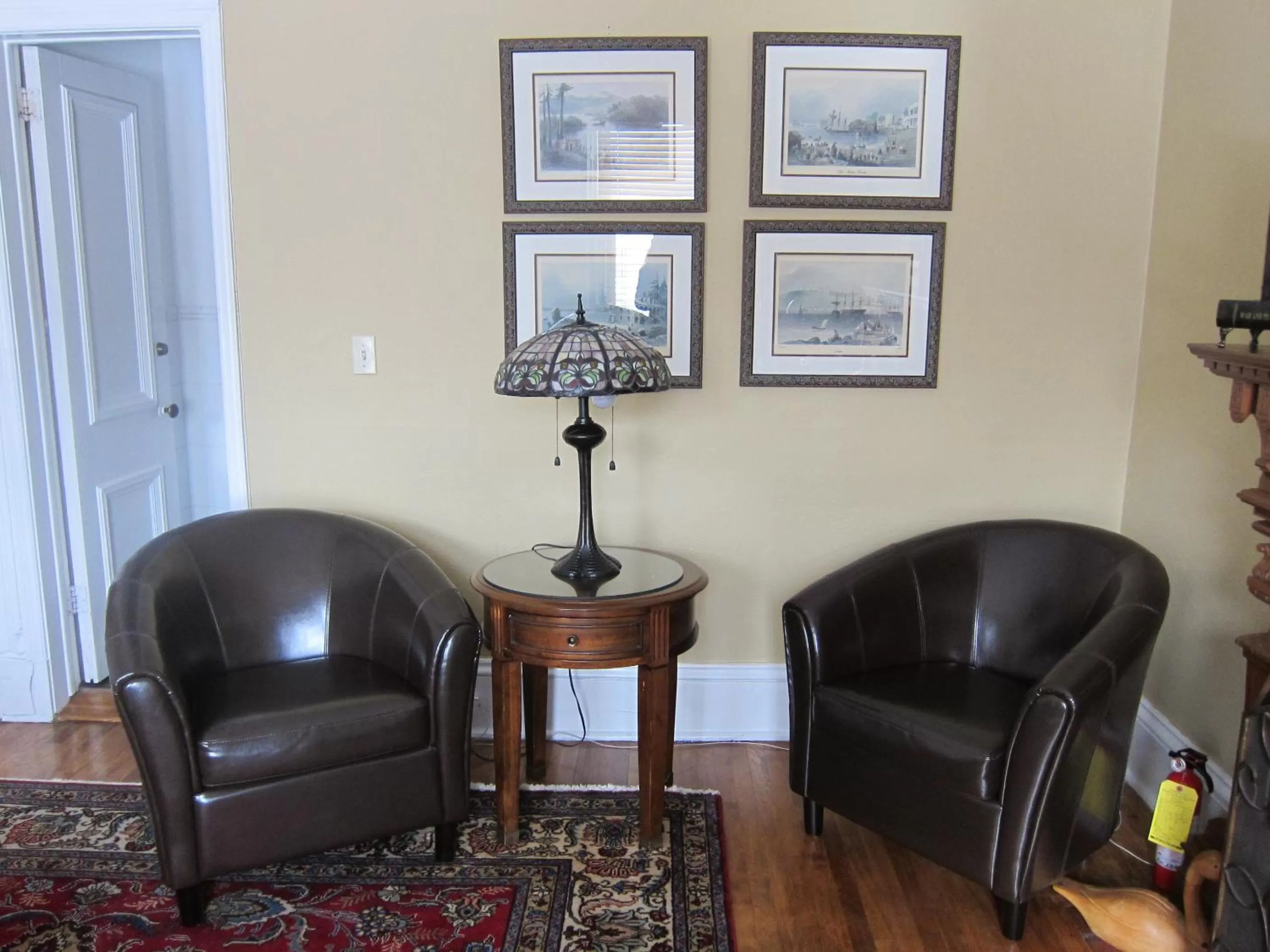 Seating area in McGee's Inn