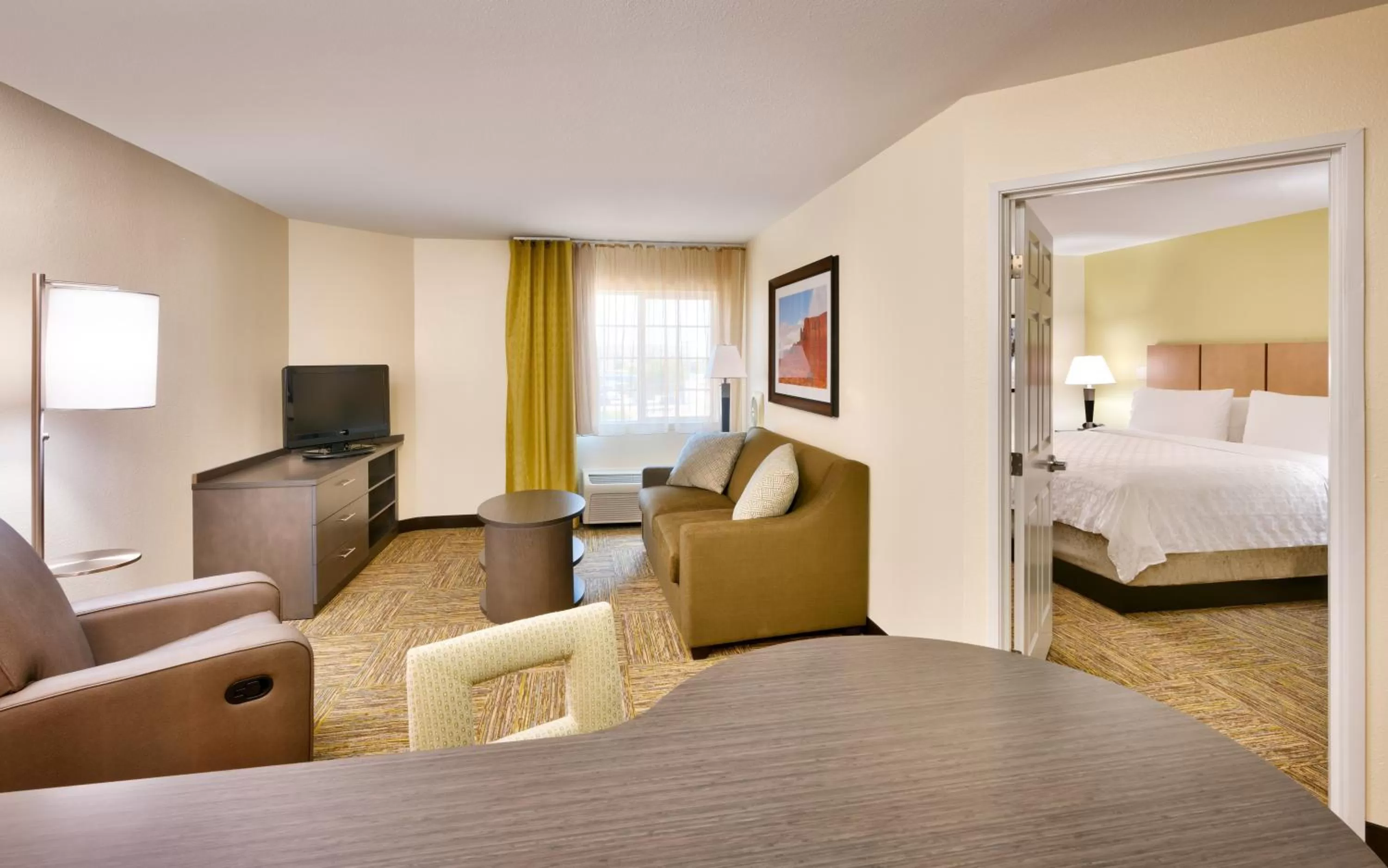 Photo of the whole room, Bed in Candlewood Suites Plano East by IHG
