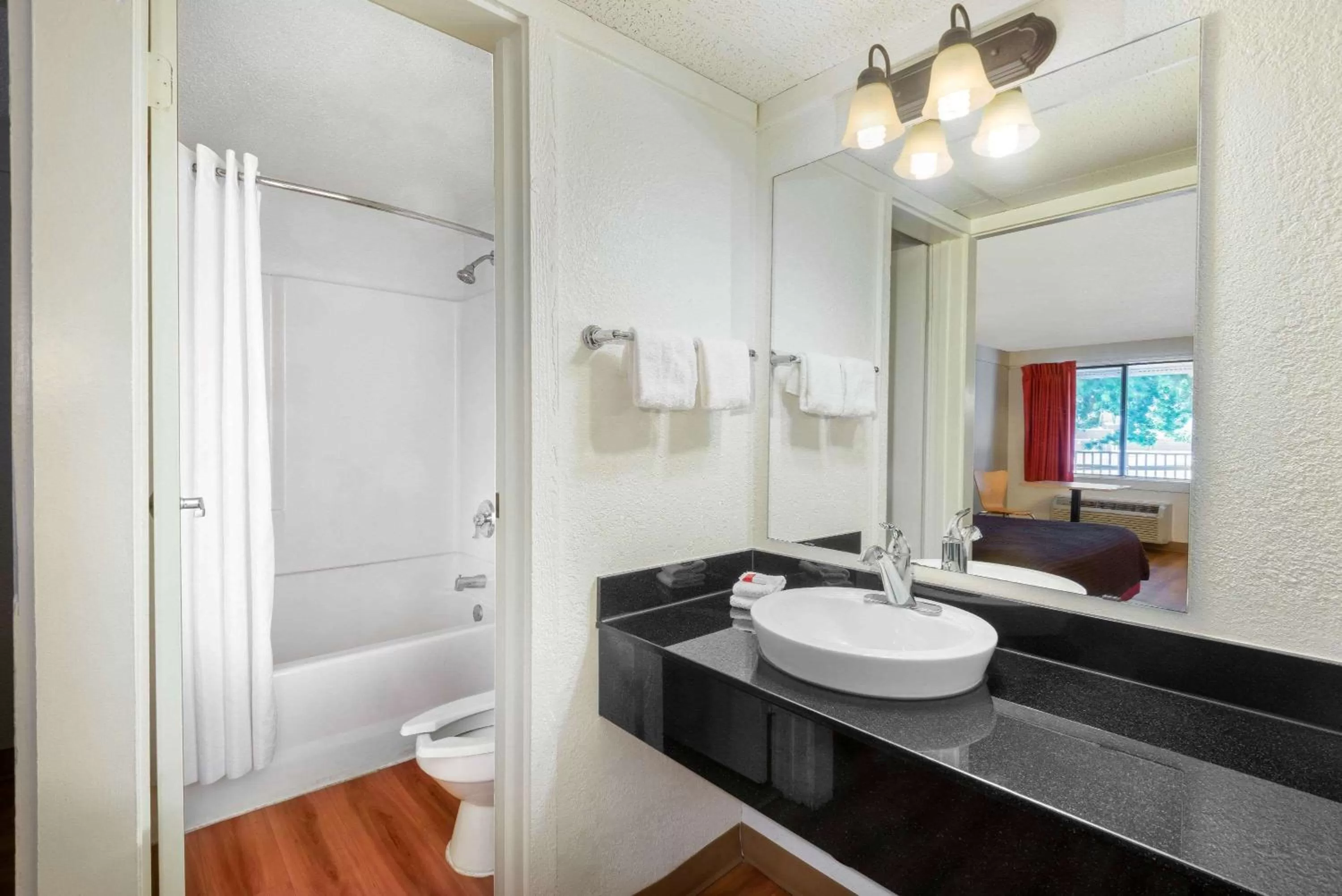 Bathroom in Travelodge by Wyndham Essington / Philadelphia Airport