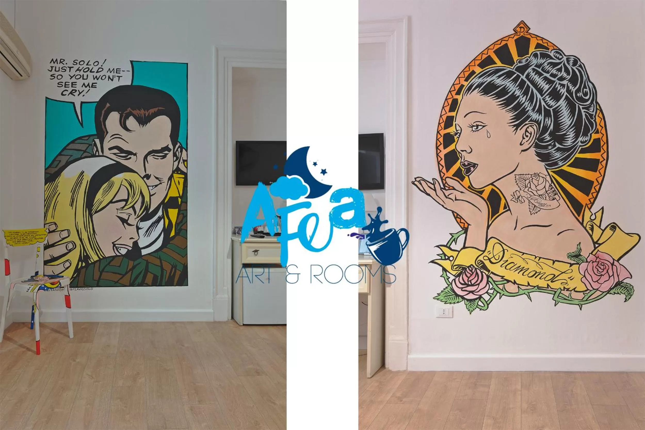 Decorative detail in Afea Art & Rooms