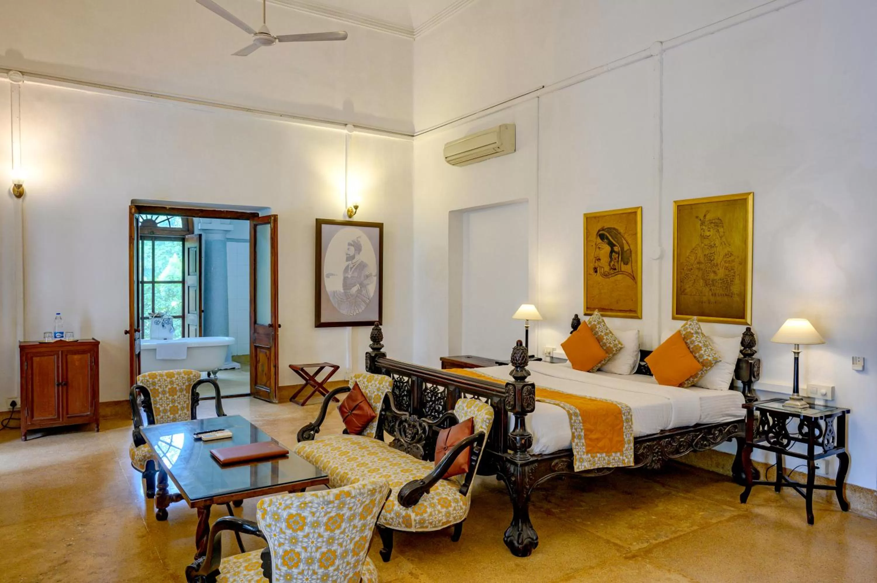 Bed in Neemrana's - Baradari Palace