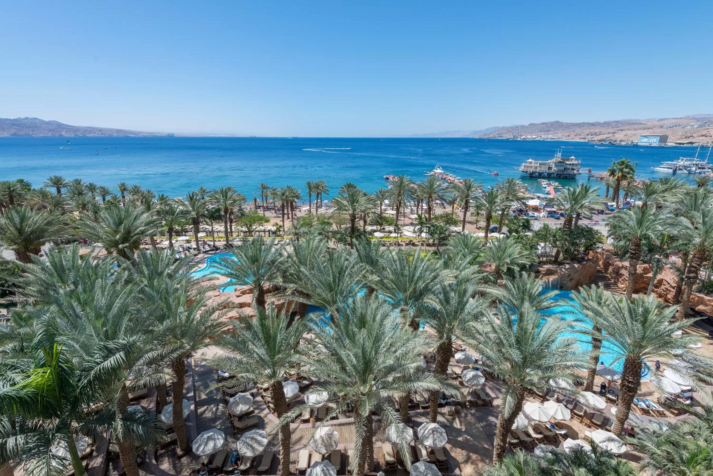Pool view in Royal Beach Eilat by Isrotel Exclusive