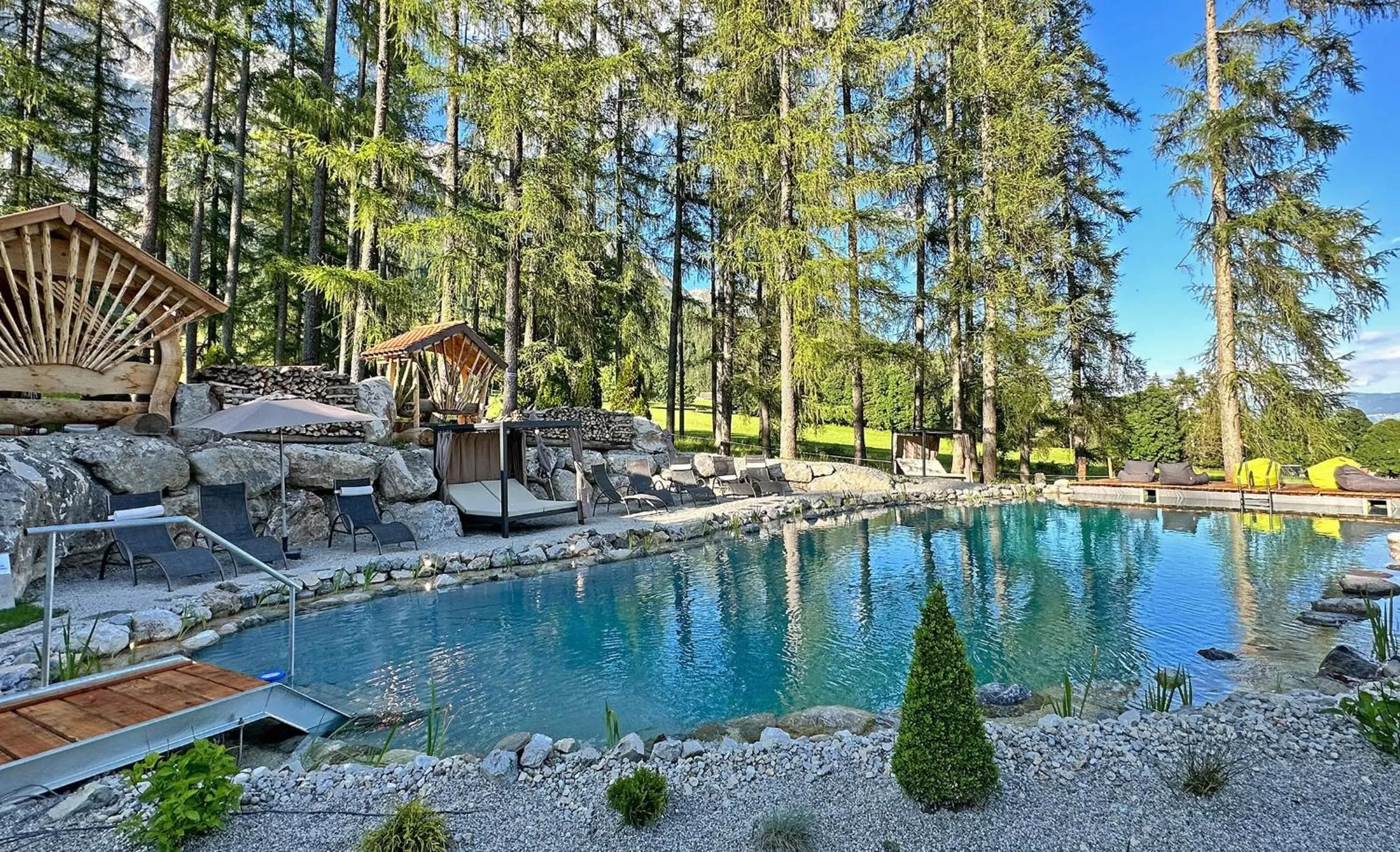 Swimming pool in Naturhotel Lärchenhof