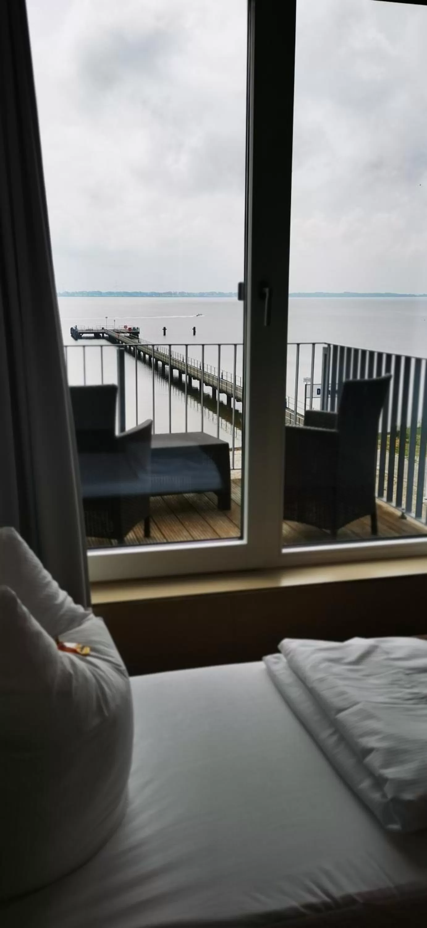 Balcony/Terrace, Bed in Strandhotel Dranske