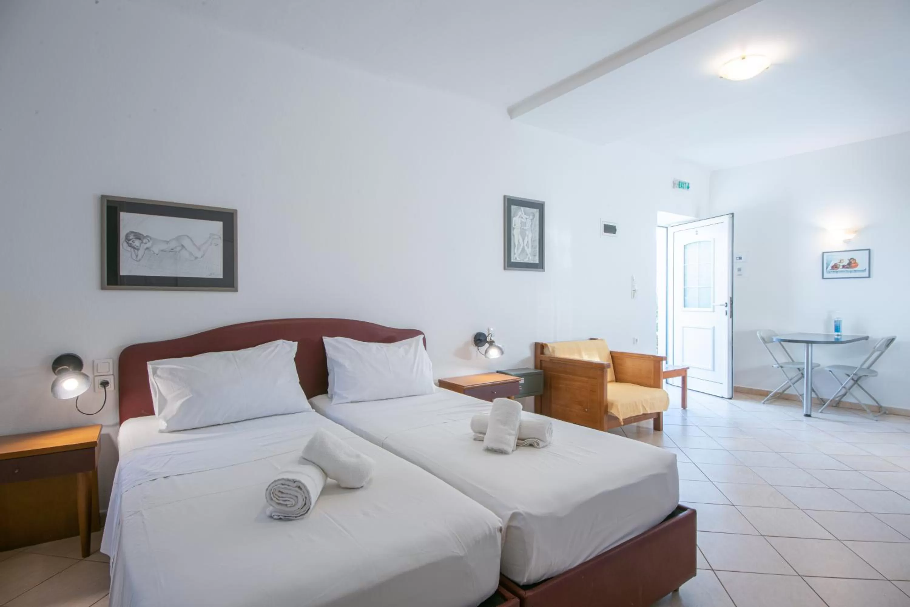 Bed in Polydoros Appartments